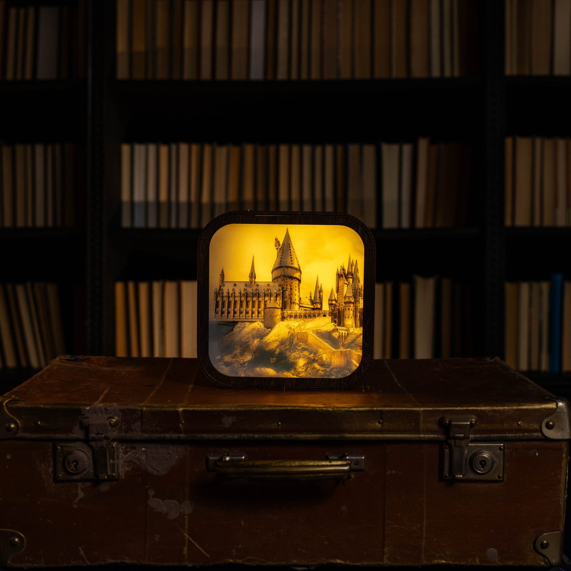Wooden Acrylic Harry Potter Night Light - Hogwarts Castle by Enjoy The Wood 