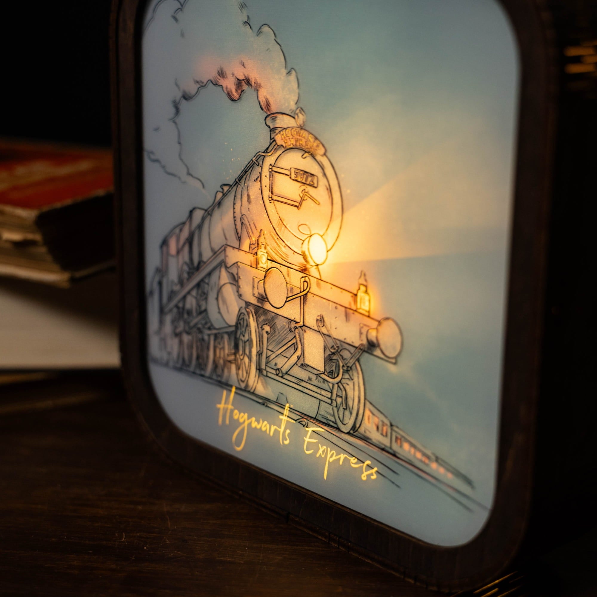 Wooden Acrylic Harry Potter Night Light - Hogwarts Express by Enjoy The Wood 