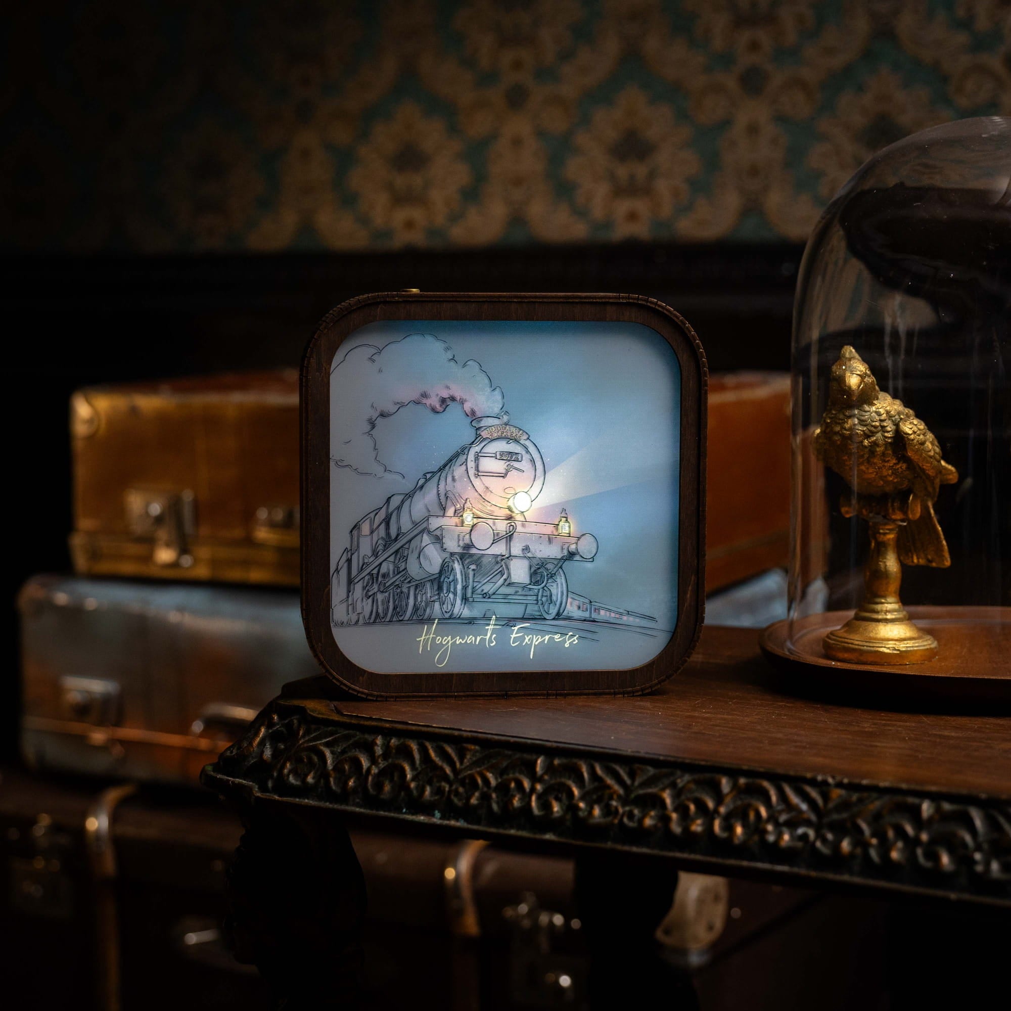 Wooden Acrylic Harry Potter Night Light - Hogwarts Express by Enjoy The Wood 