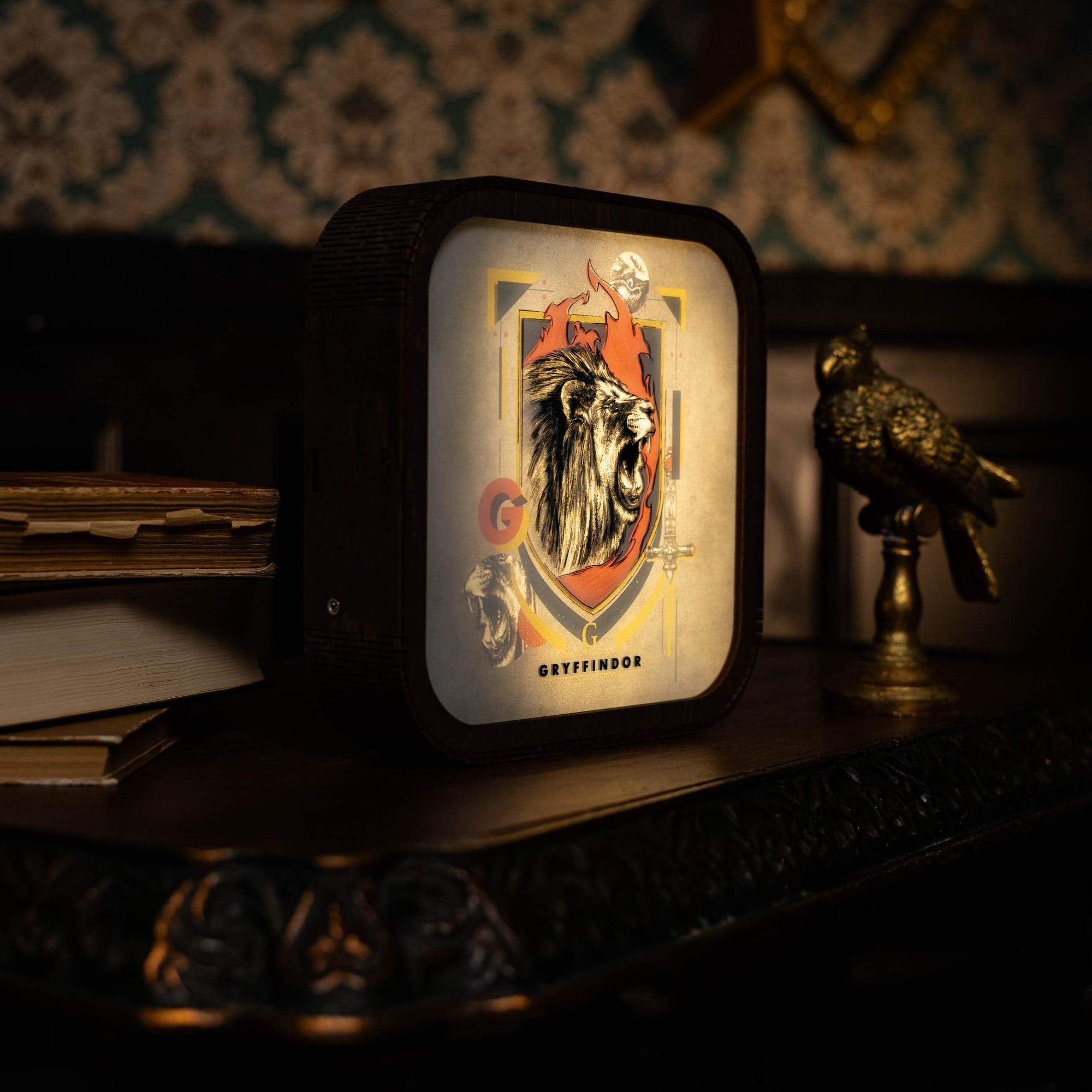 Wooden Acrylic Harry Potter Night Light - Lion of Gryffindor by Enjoy The Wood 