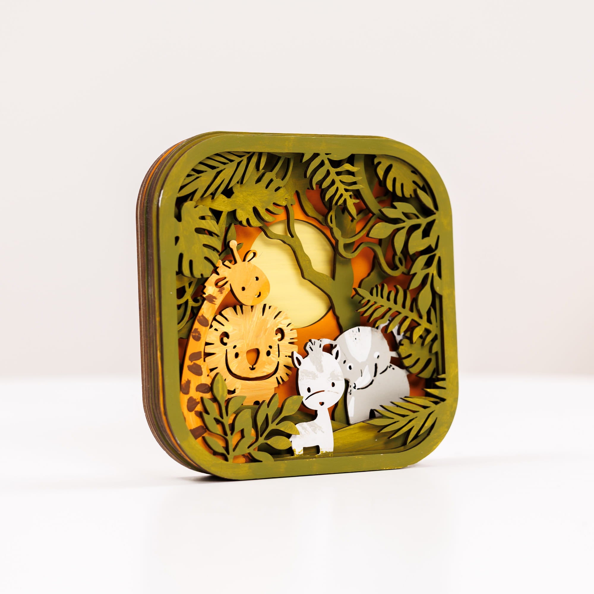 3D DIY Wood Painting Kit for Kids – Safari by Enjoy The Wood 