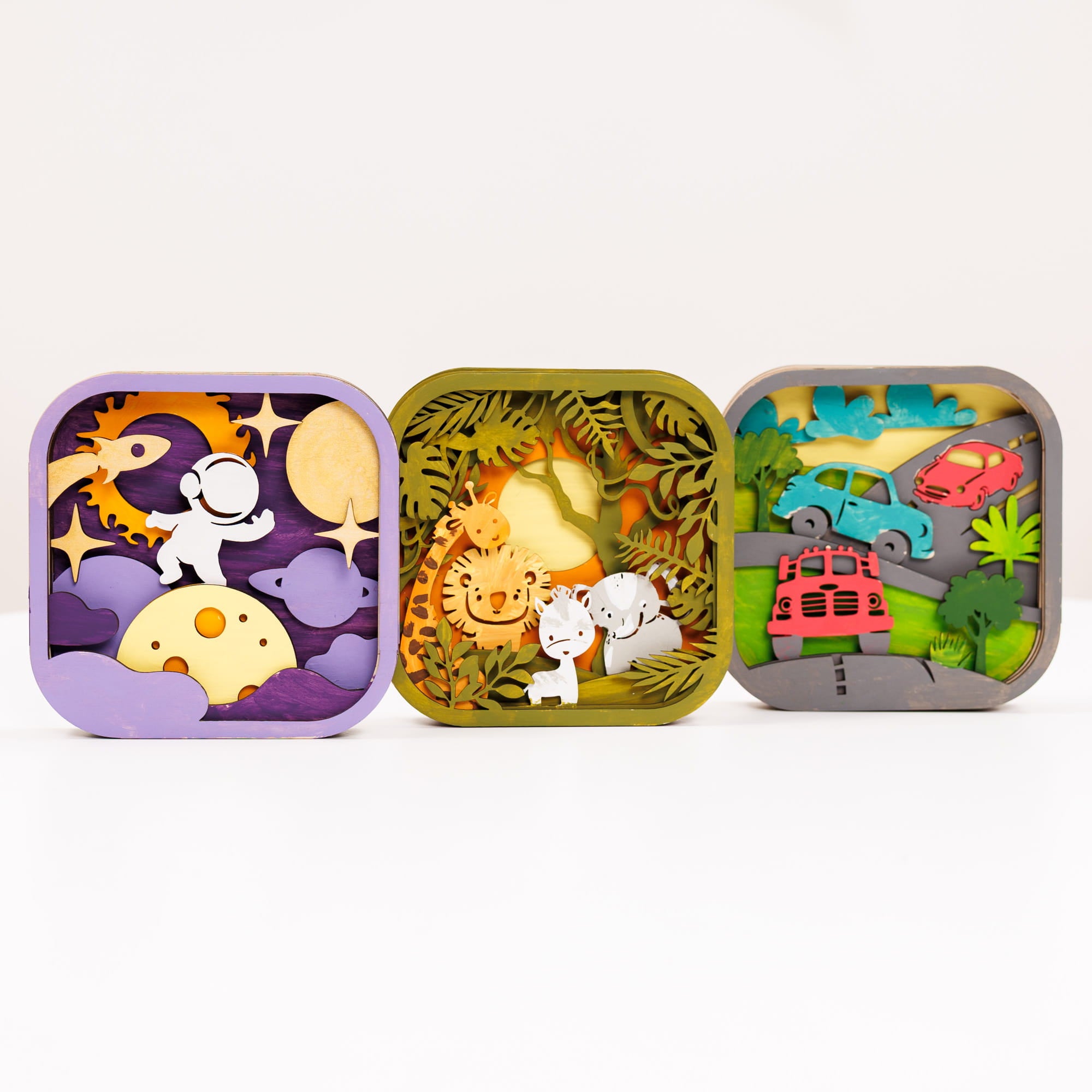 3D DIY Wood Painting Kit for Kids – Safari by Enjoy The Wood 