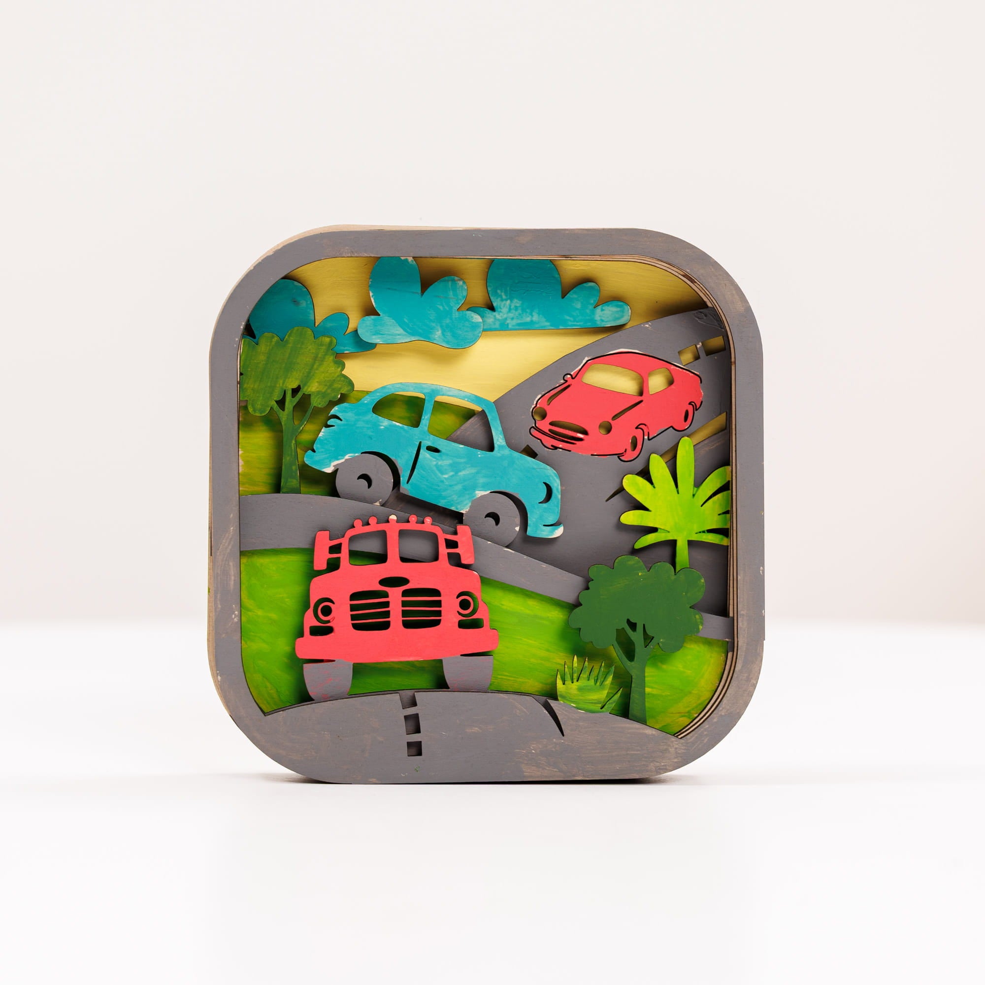 3D DIY Wood Painting Kit for Kids – Cars by Enjoy The Wood 