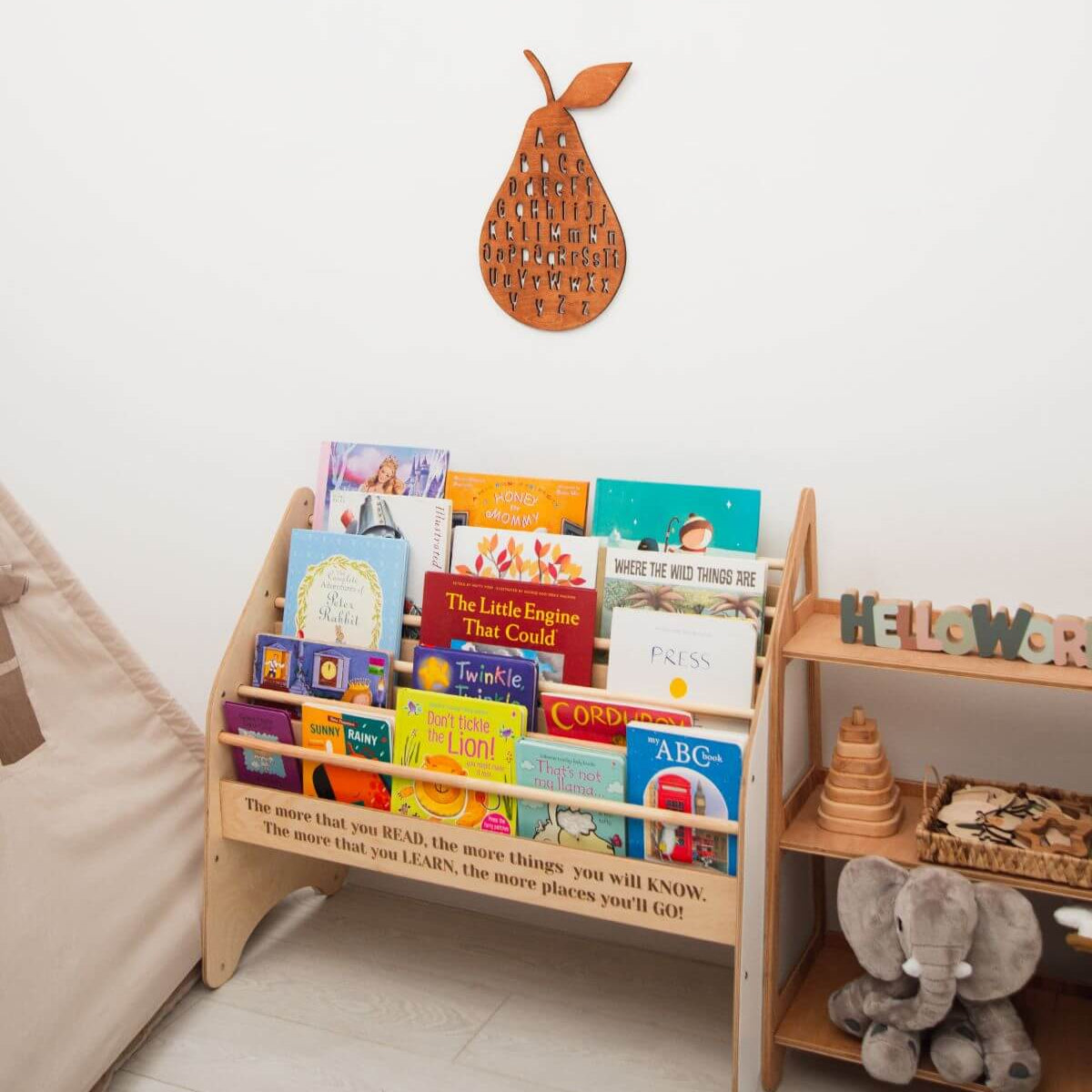 alphabet wooden wall letters