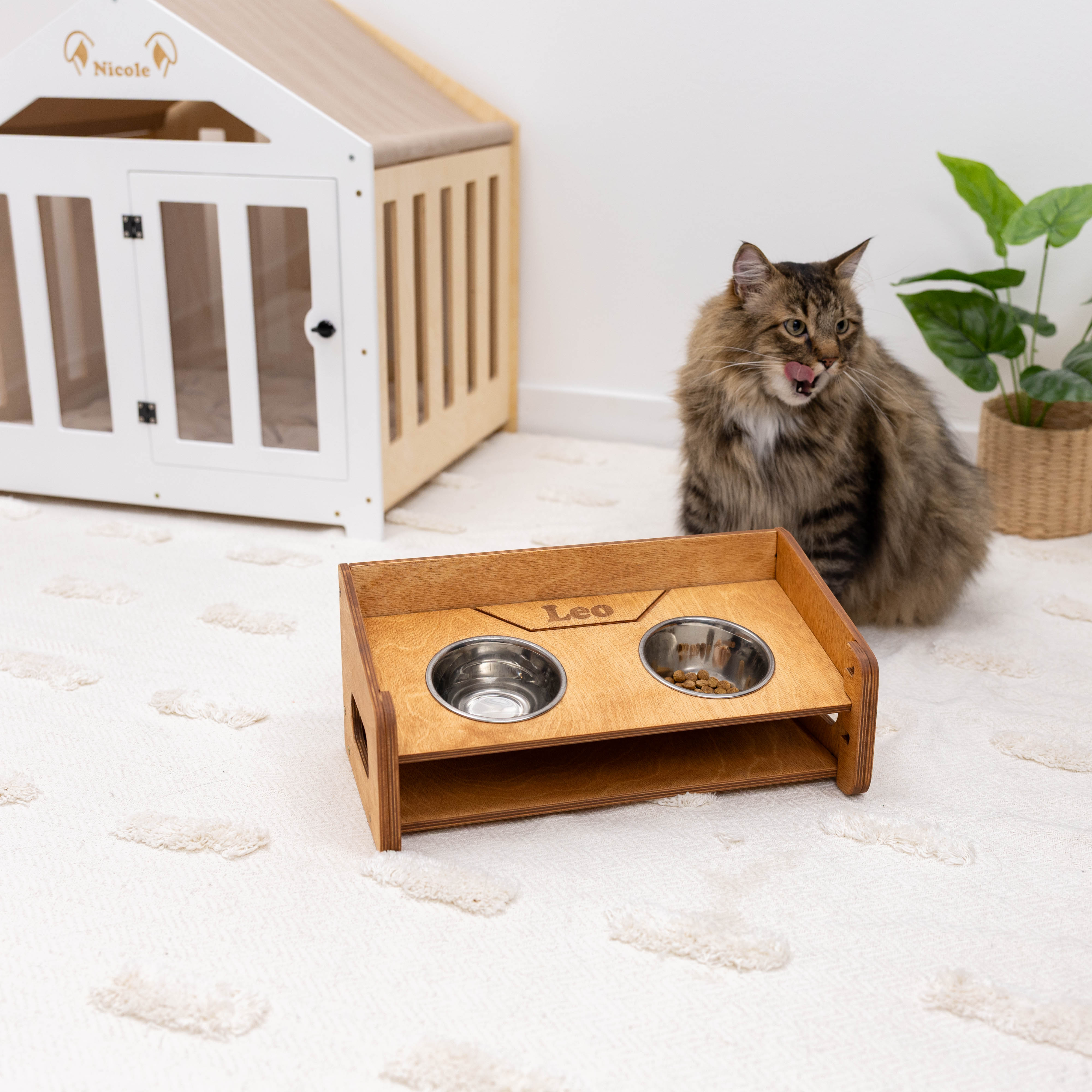Pet Bowl Stand - Angled by Enjoy The Wood 