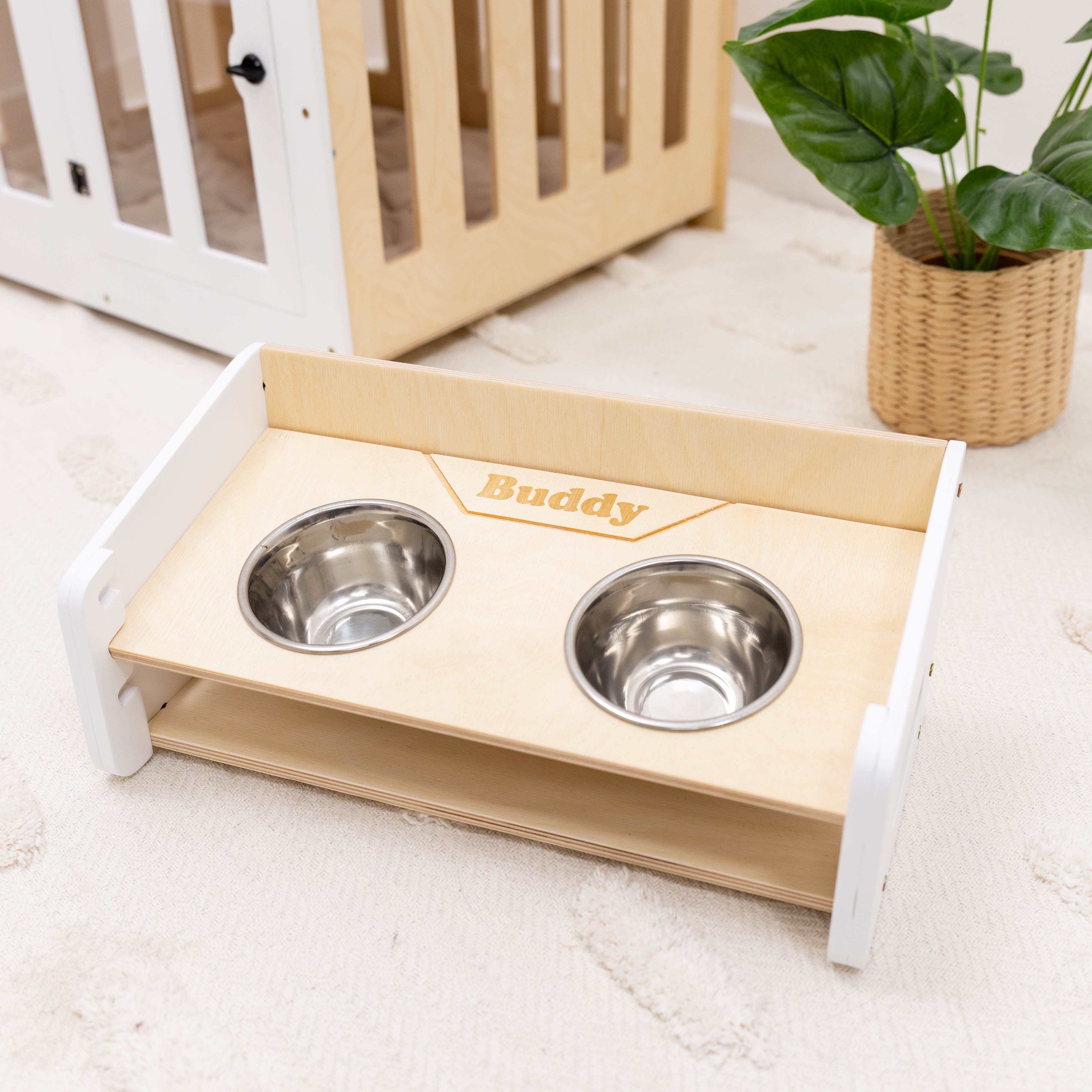 Pet Bowl Stand - Angled by Enjoy The Wood 