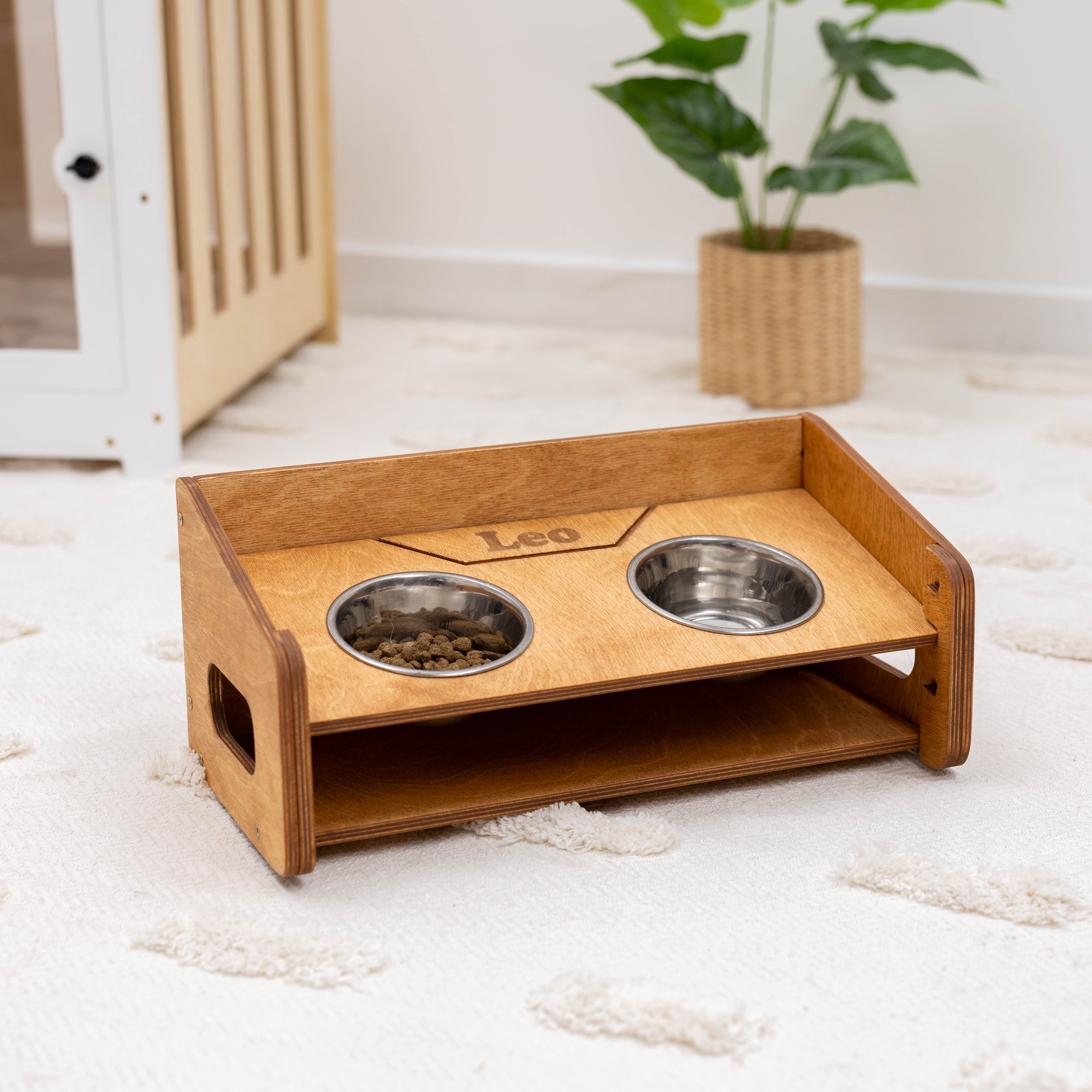 Pet Bowl Stand - Angled by Enjoy The Wood 