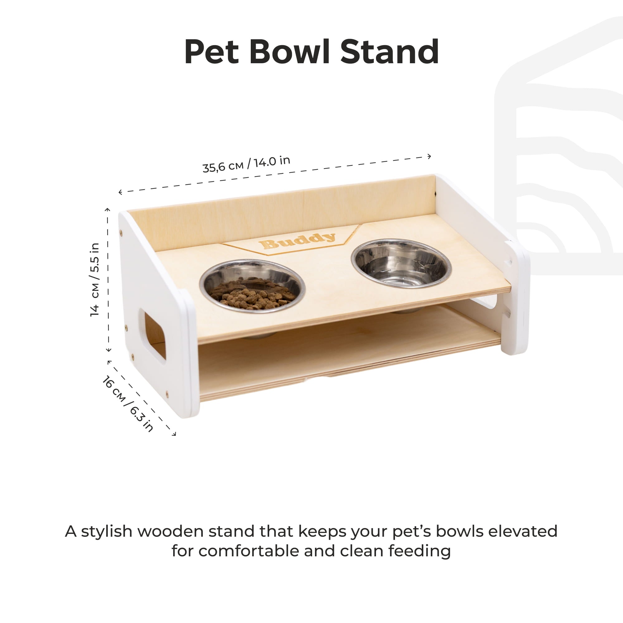 Pet Bowl Stand - Angled by Enjoy The Wood 