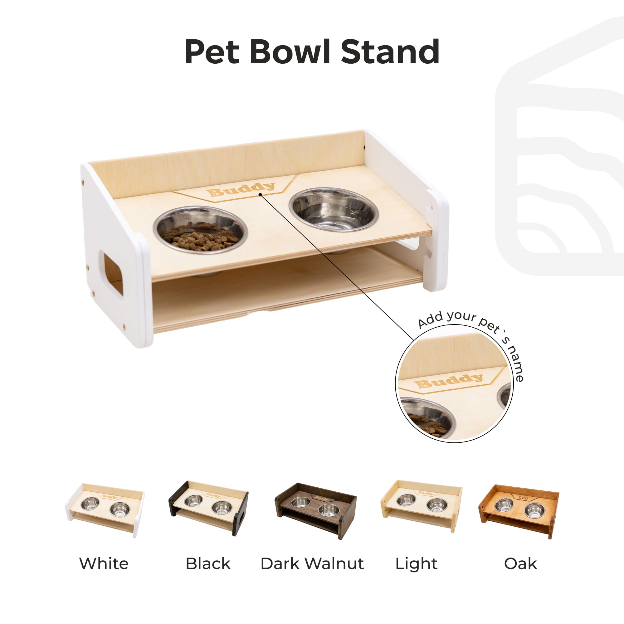 Pet Bowl Stand - Angled by Enjoy The Wood 