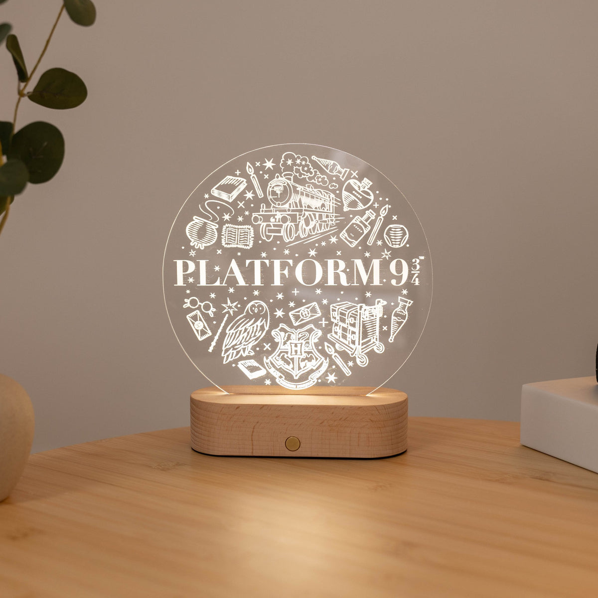 Acrylic Harry Potter Night Light - Platform 9 3/4 Journey by Enjoy The Wood 