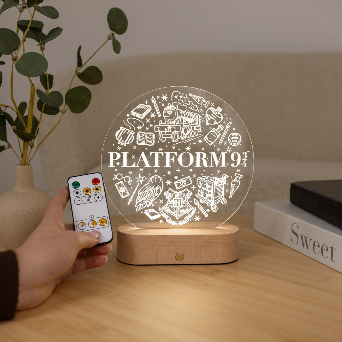 Acrylic Harry Potter Night Light - Platform 9 3/4 Journey by Enjoy The Wood 