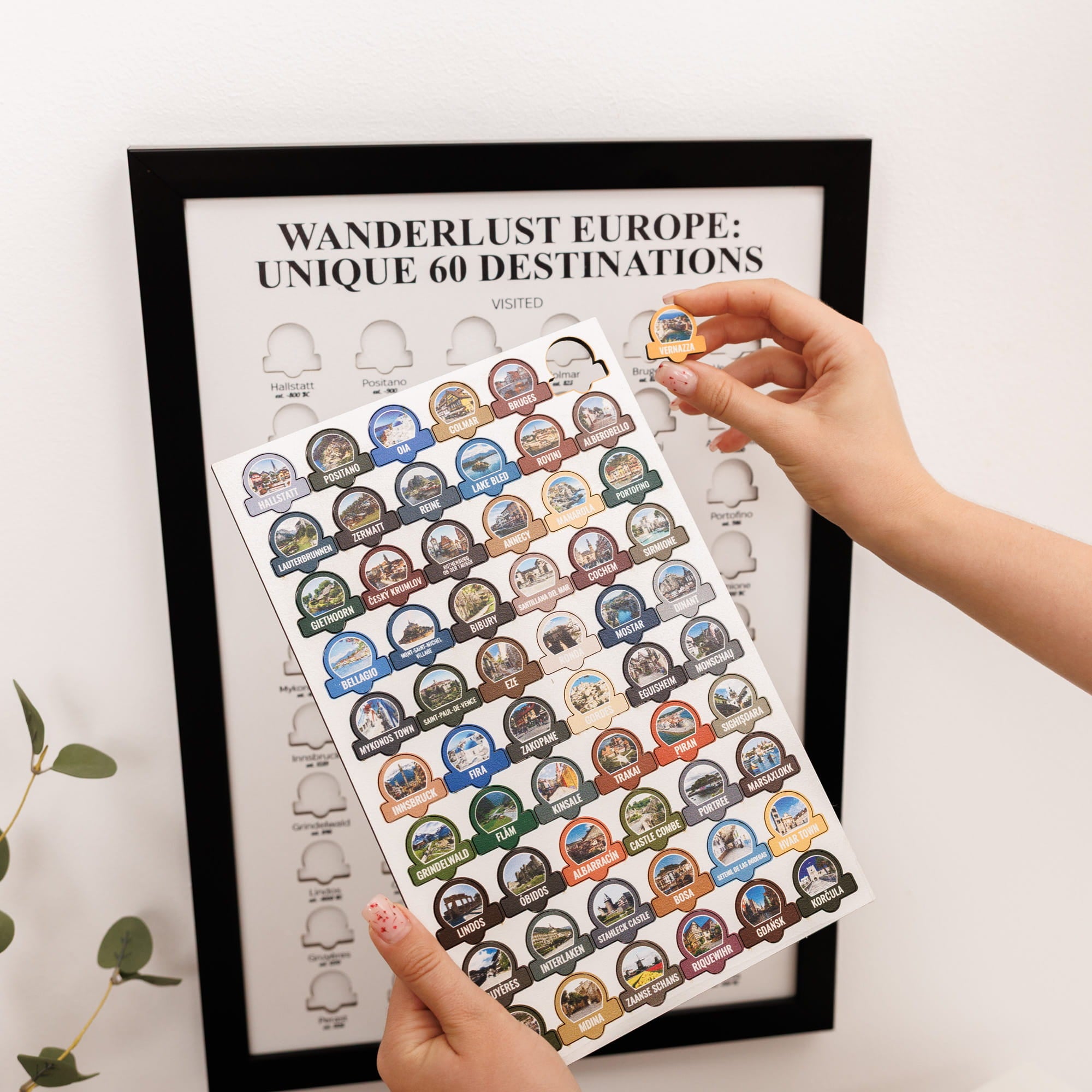 framed travel poster