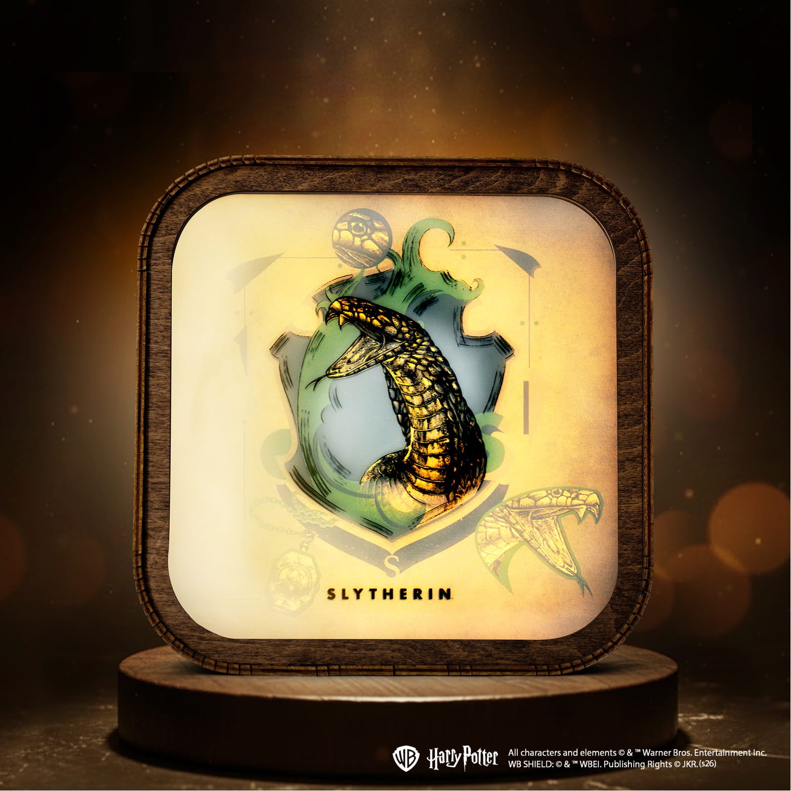 Wooden Acrylic Harry Potter Night Light - Serpent of Slytherin by Enjoy The Wood 