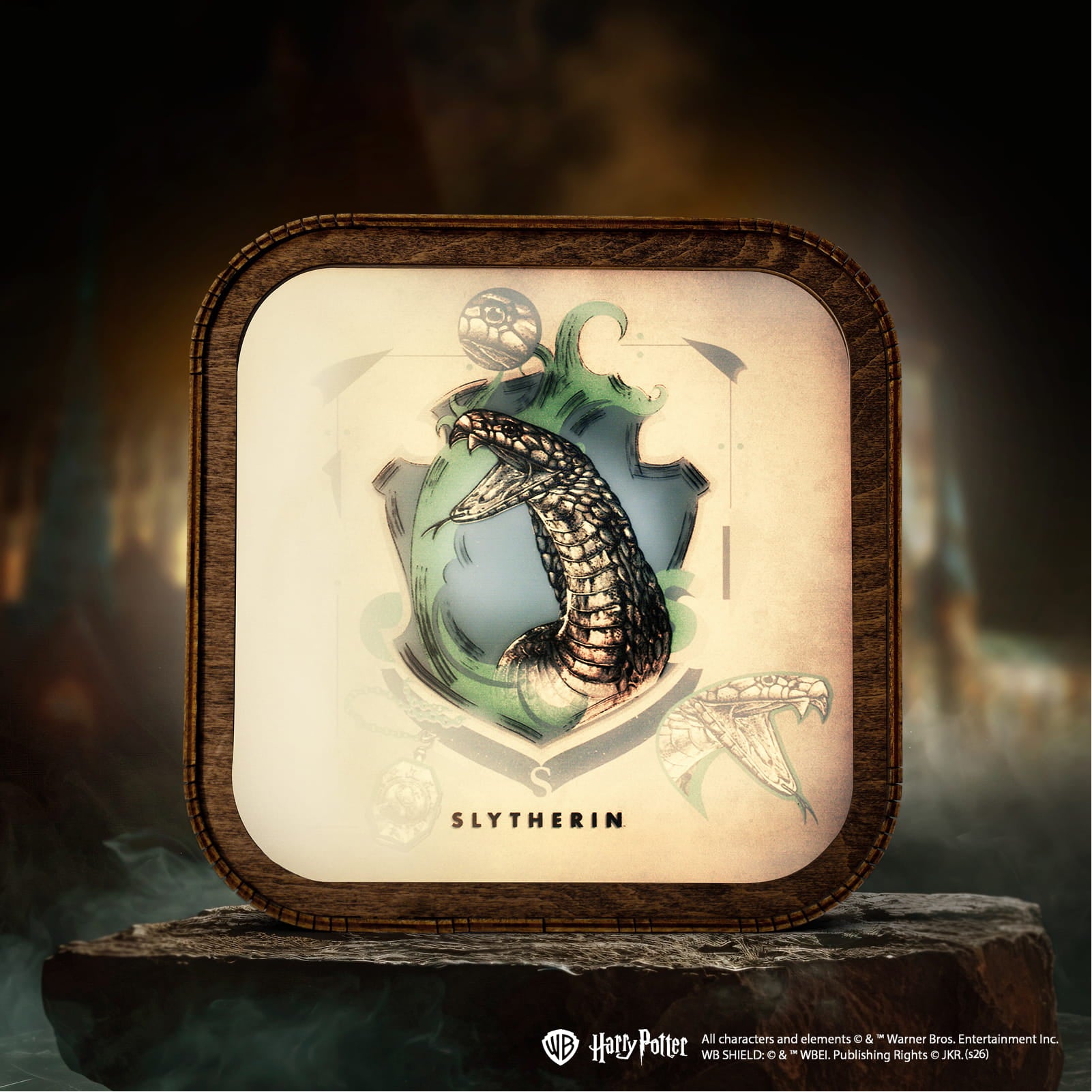 Wooden Acrylic Harry Potter Night Light - Serpent of Slytherin by Enjoy The Wood 