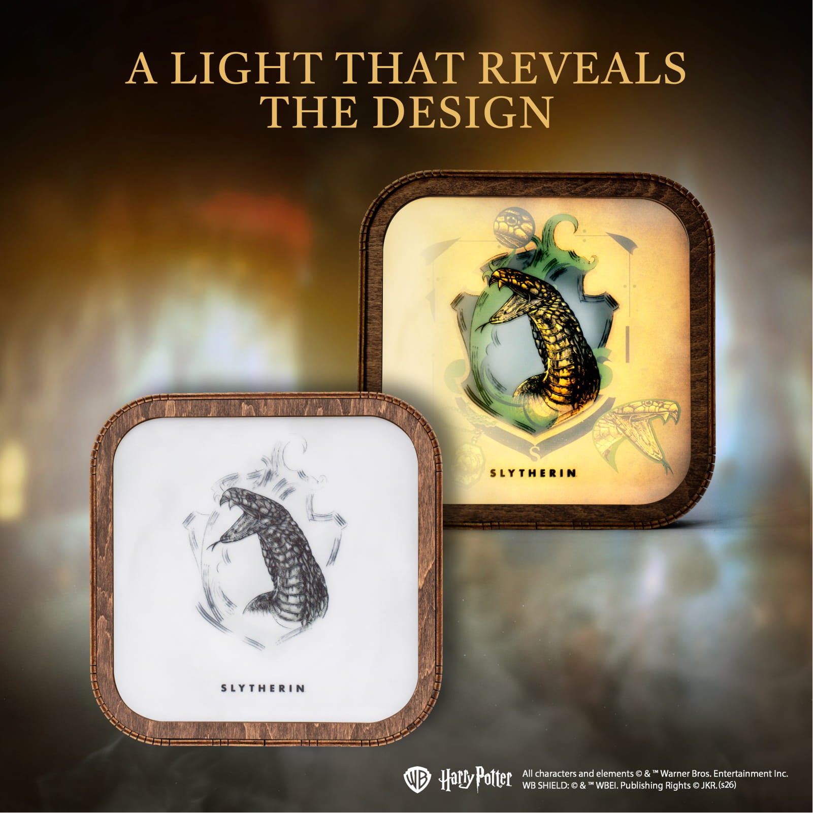 Wooden Acrylic Harry Potter Night Light - Serpent of Slytherin by Enjoy The Wood 