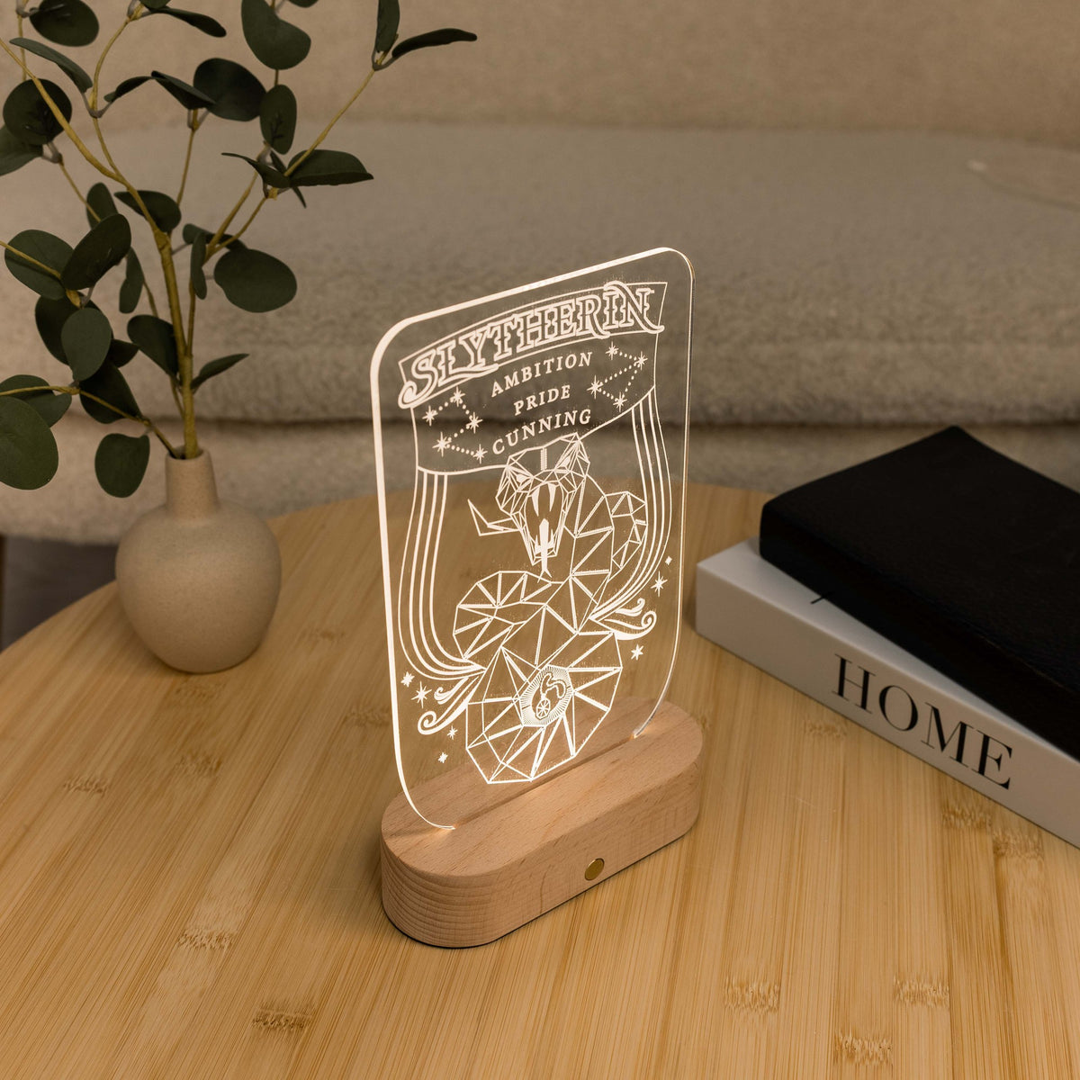 Acrylic Harry Potter Night Light - Serpent of Slytherin by Enjoy The Wood 