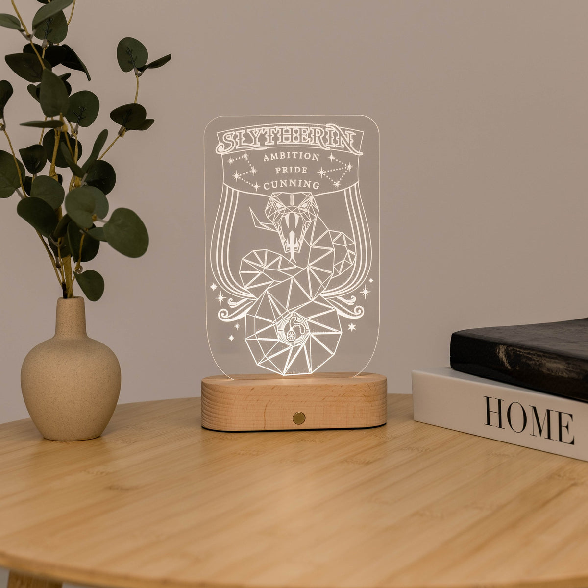Acrylic Harry Potter Night Light - Serpent of Slytherin by Enjoy The Wood 
