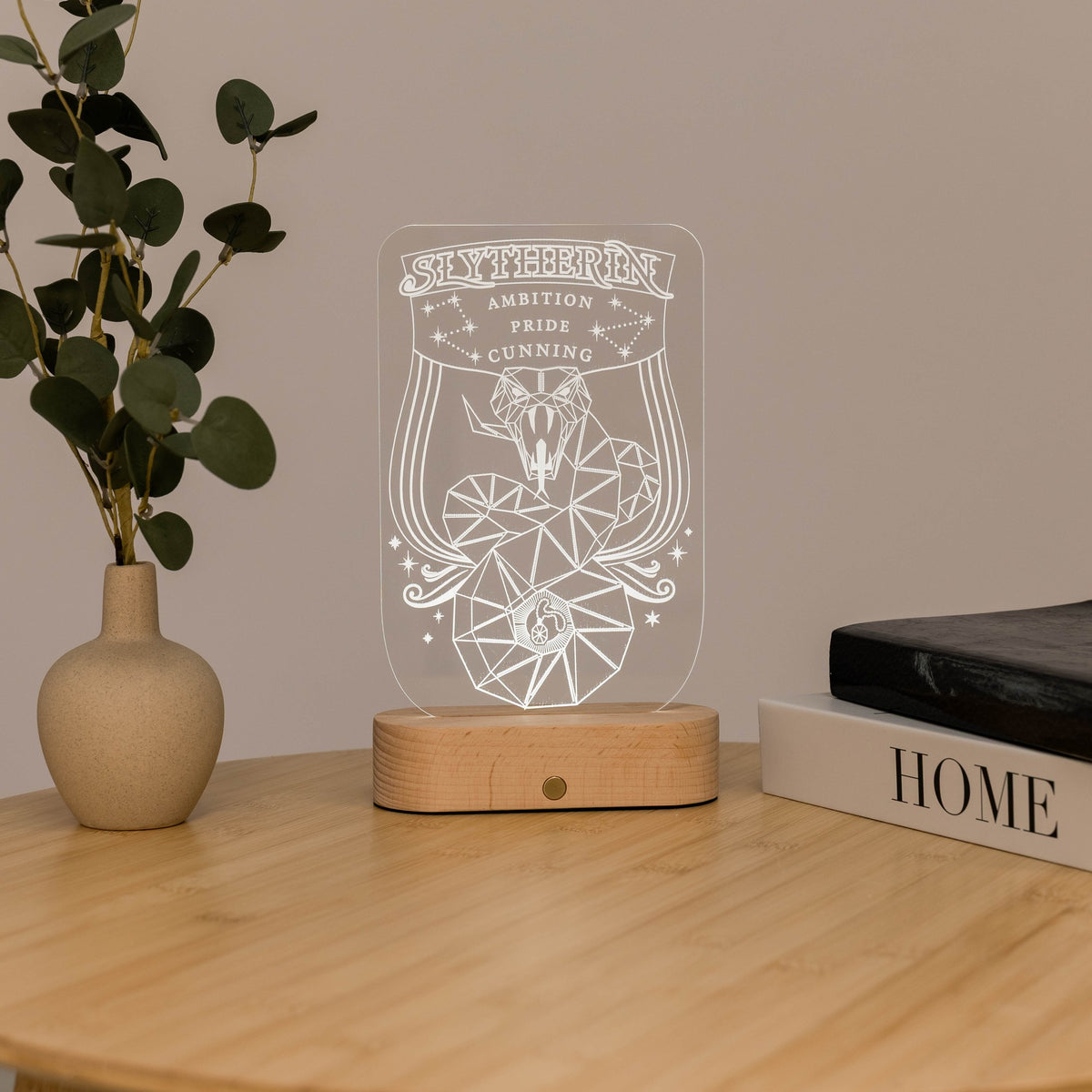 Acrylic Harry Potter Night Light - Serpent of Slytherin by Enjoy The Wood 