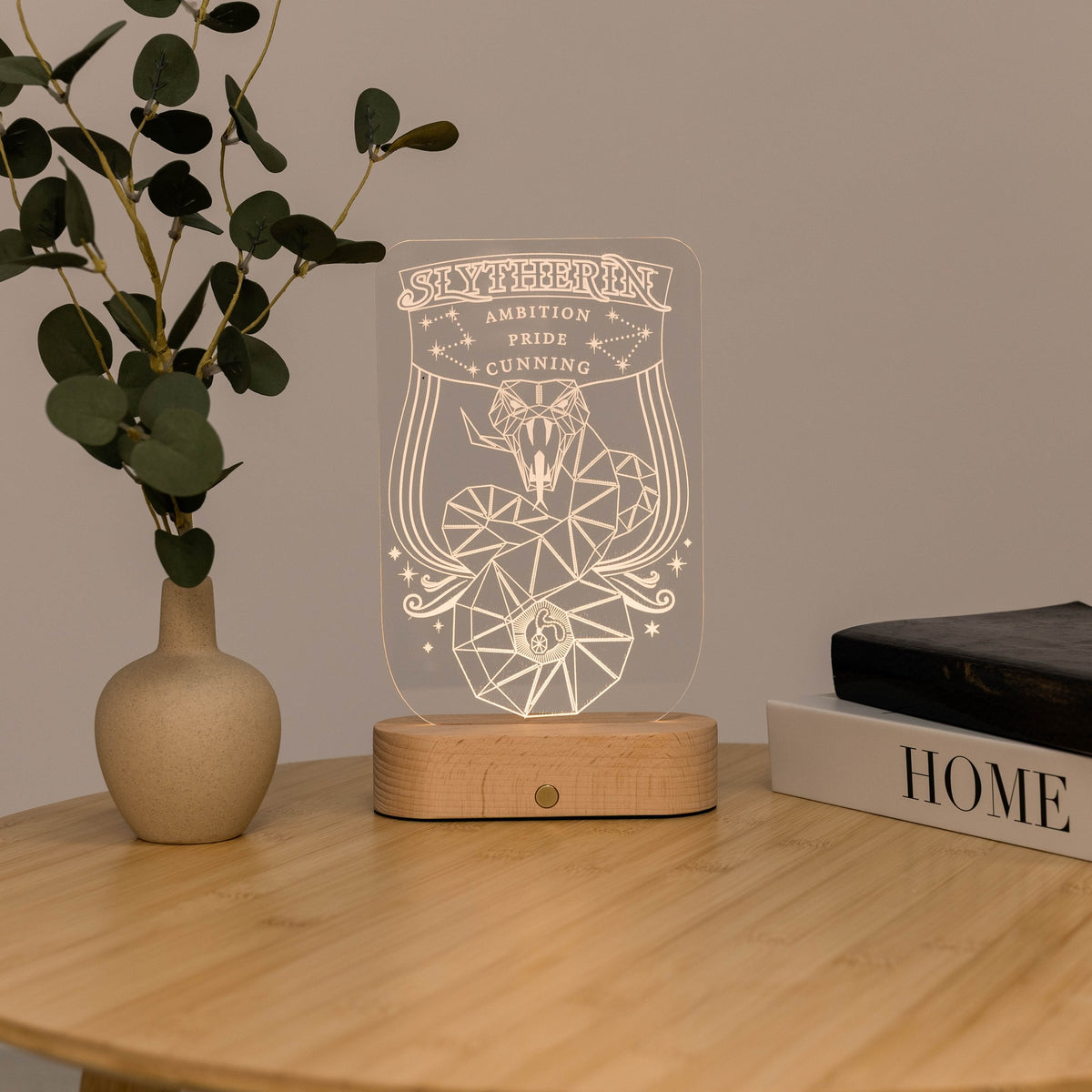 Acrylic Harry Potter Night Light - Serpent of Slytherin by Enjoy The Wood 