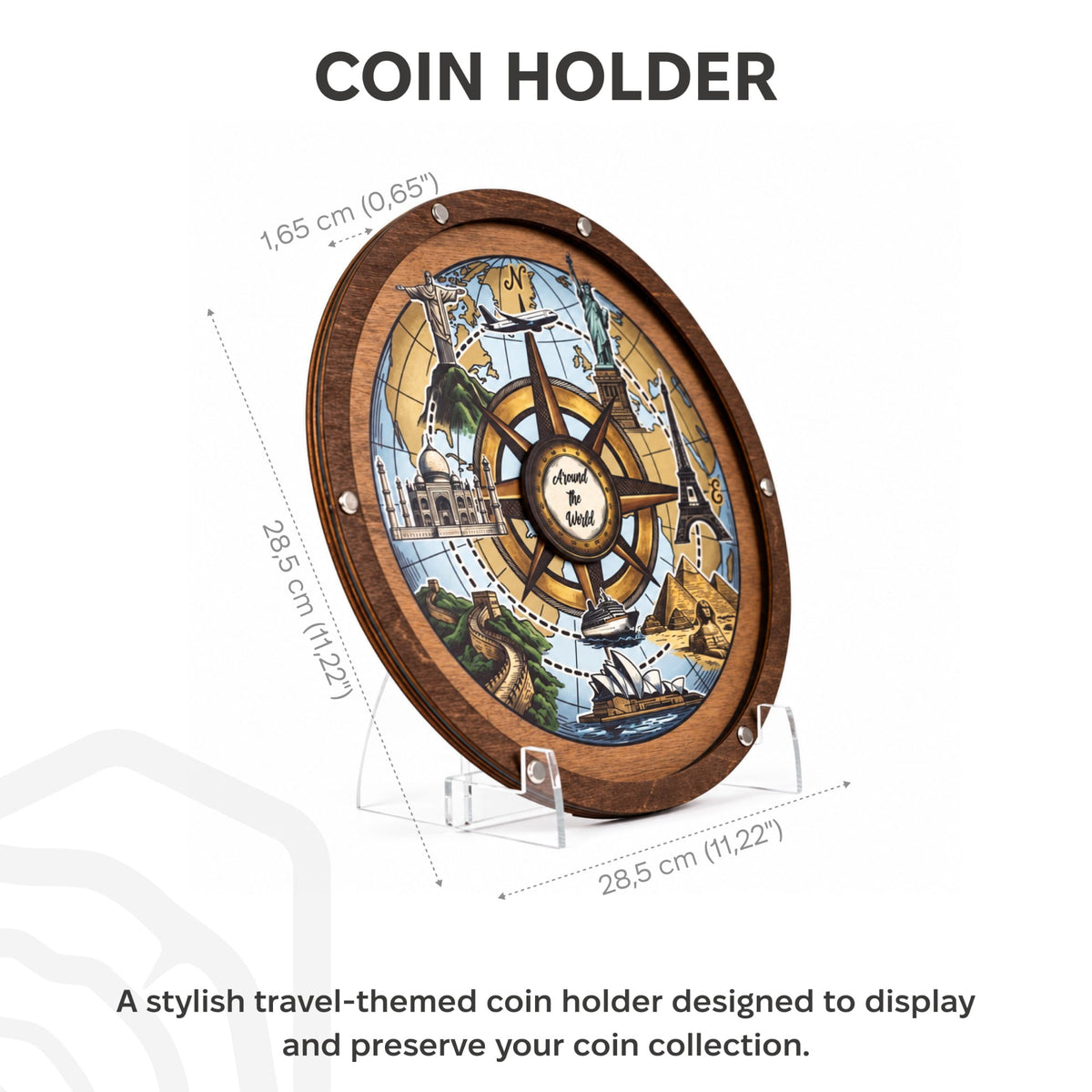 Coin Collection Display - Seven Wonders