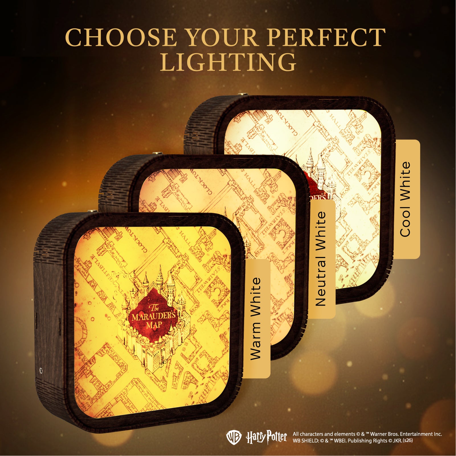 Wooden Acrylic Harry Potter Night Light - The Marauder’s Map by Enjoy The Wood 