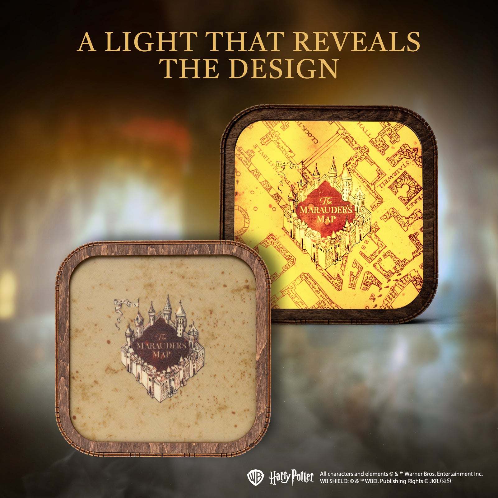 Wooden Acrylic Harry Potter Night Light - The Marauder’s Map by Enjoy The Wood 