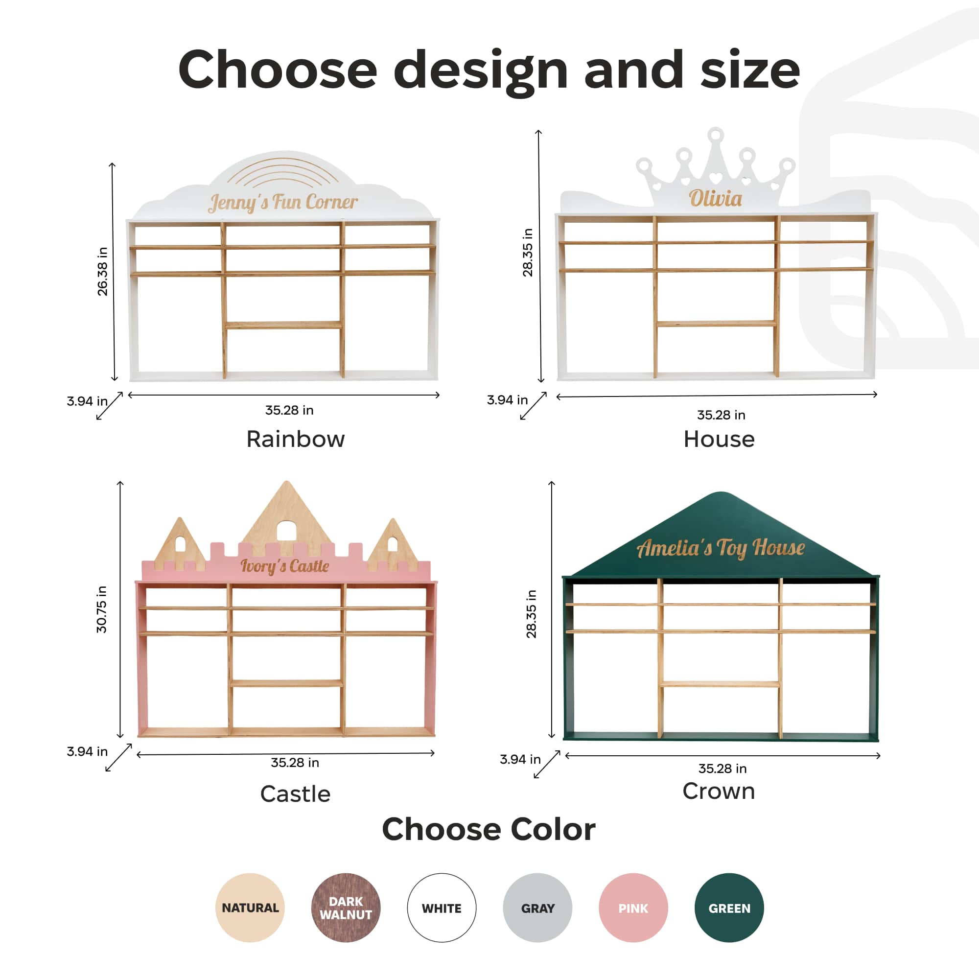 Wooden Toy Organizer - House