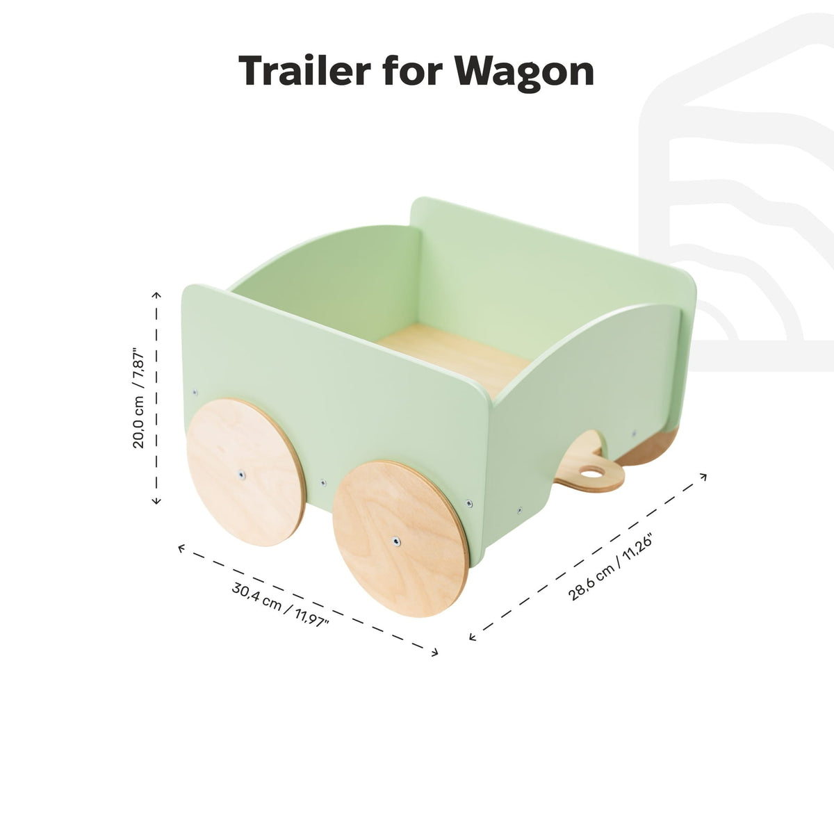 Kids Toy Wagon Trailer - Green