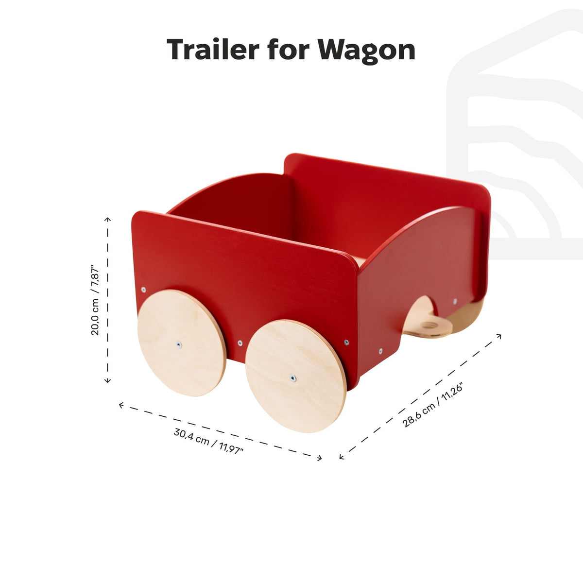 Kinder-Spielzeugwagen-Anhänger – Rot