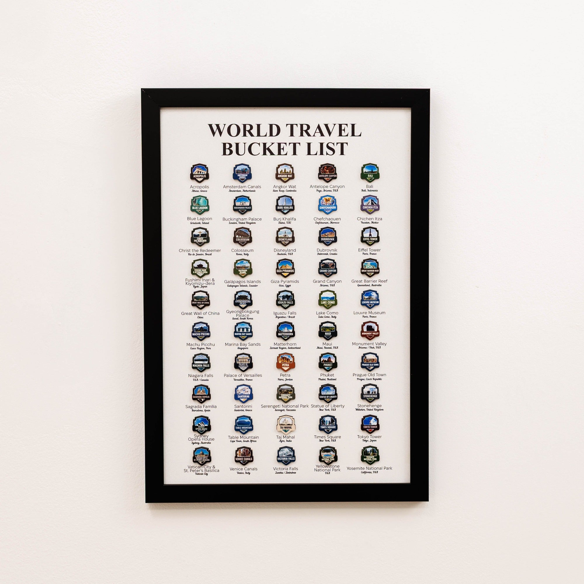 Poster Travel Tracker World Landmarks