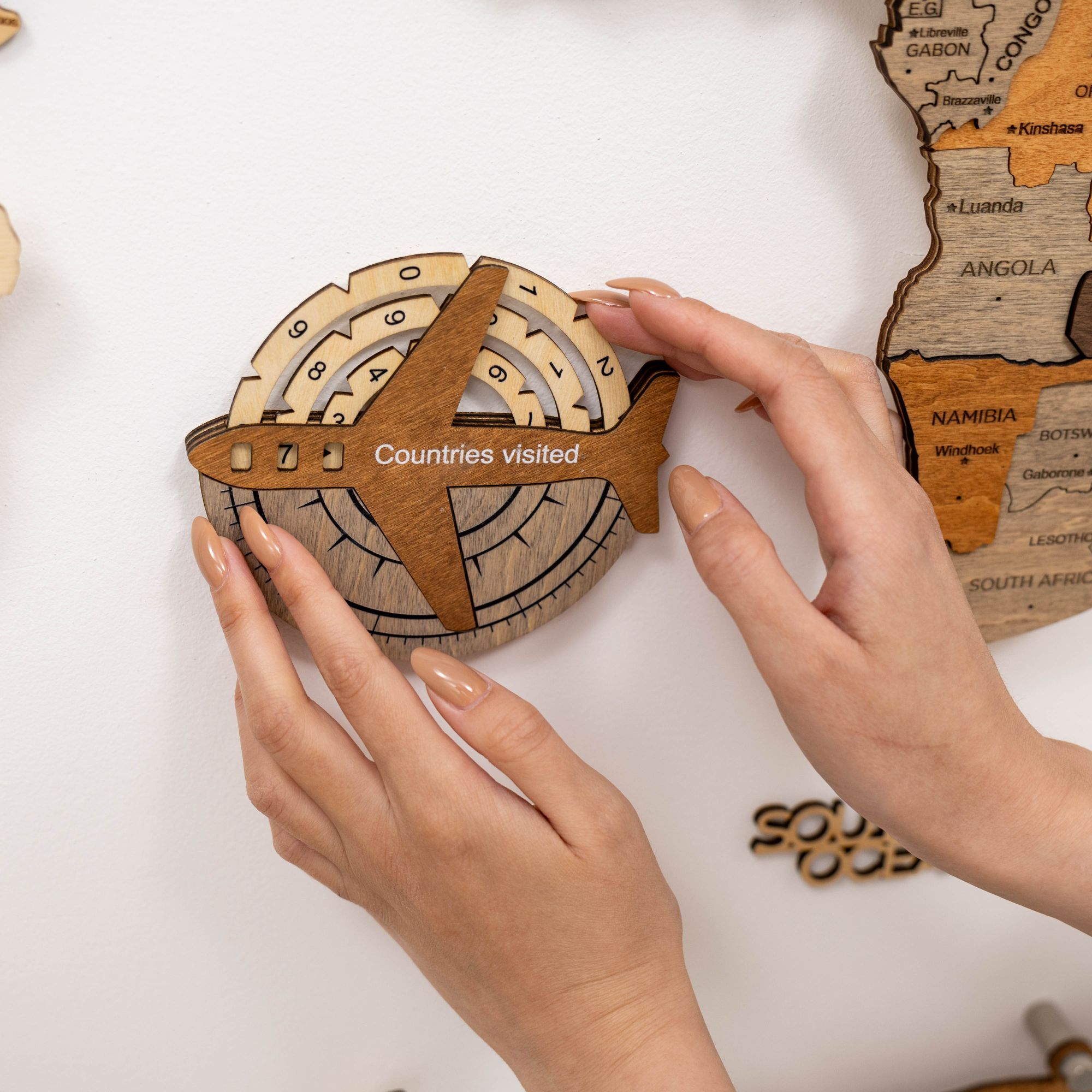 colorful 3d world map