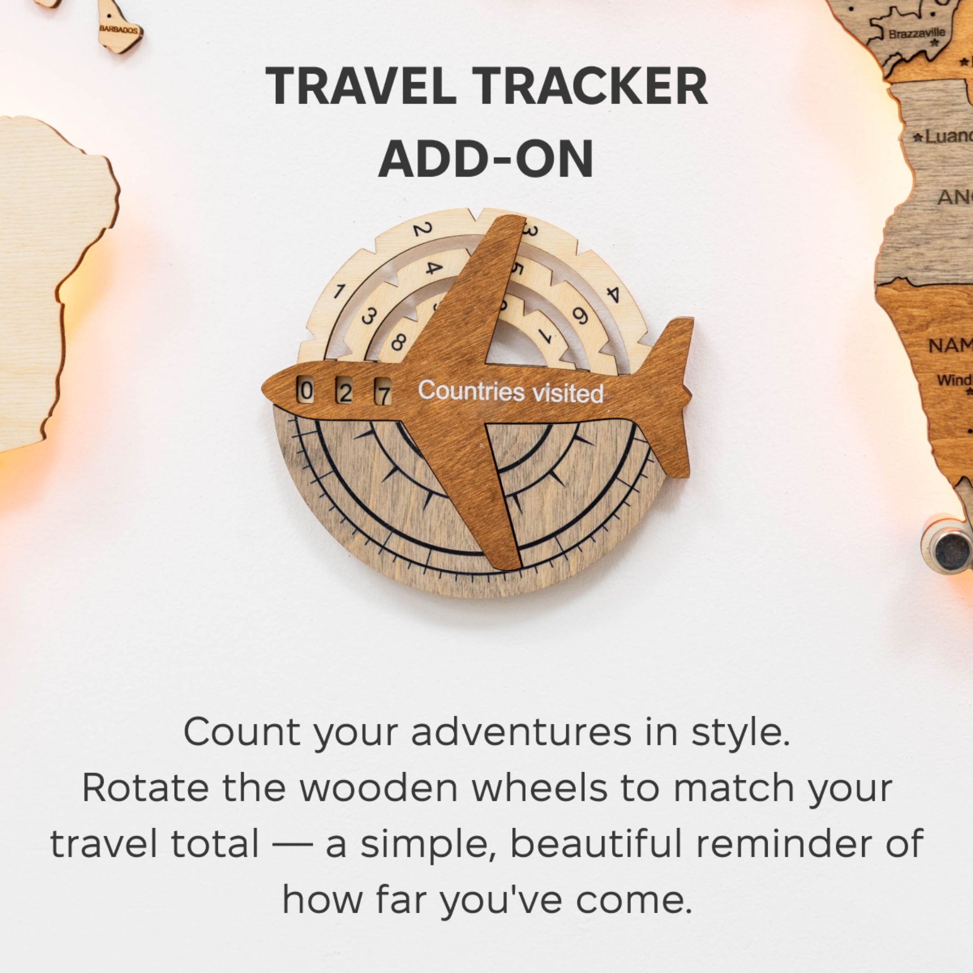 multicolor wooden world map