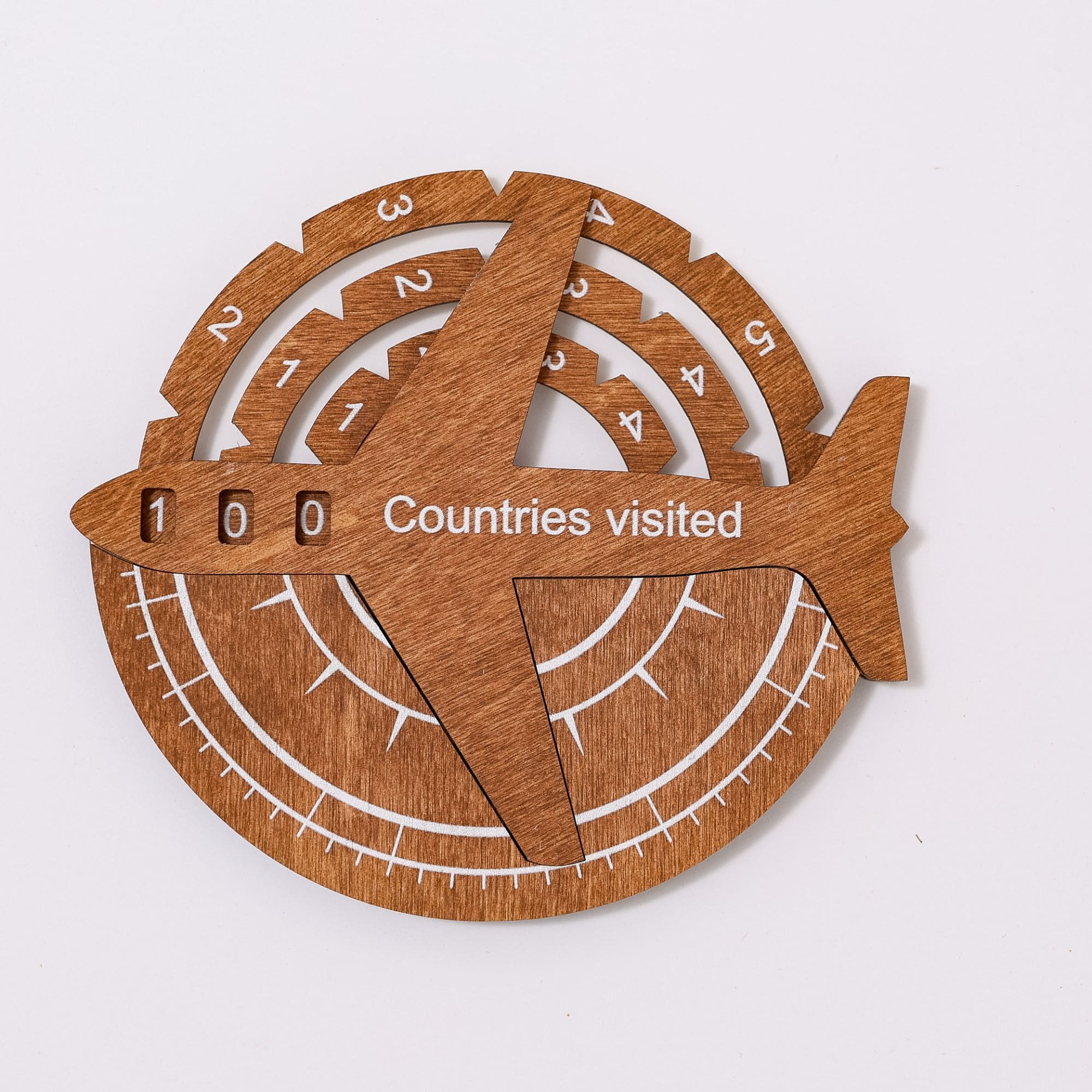 Travel Tracker 3D Wooden World Map – Oak