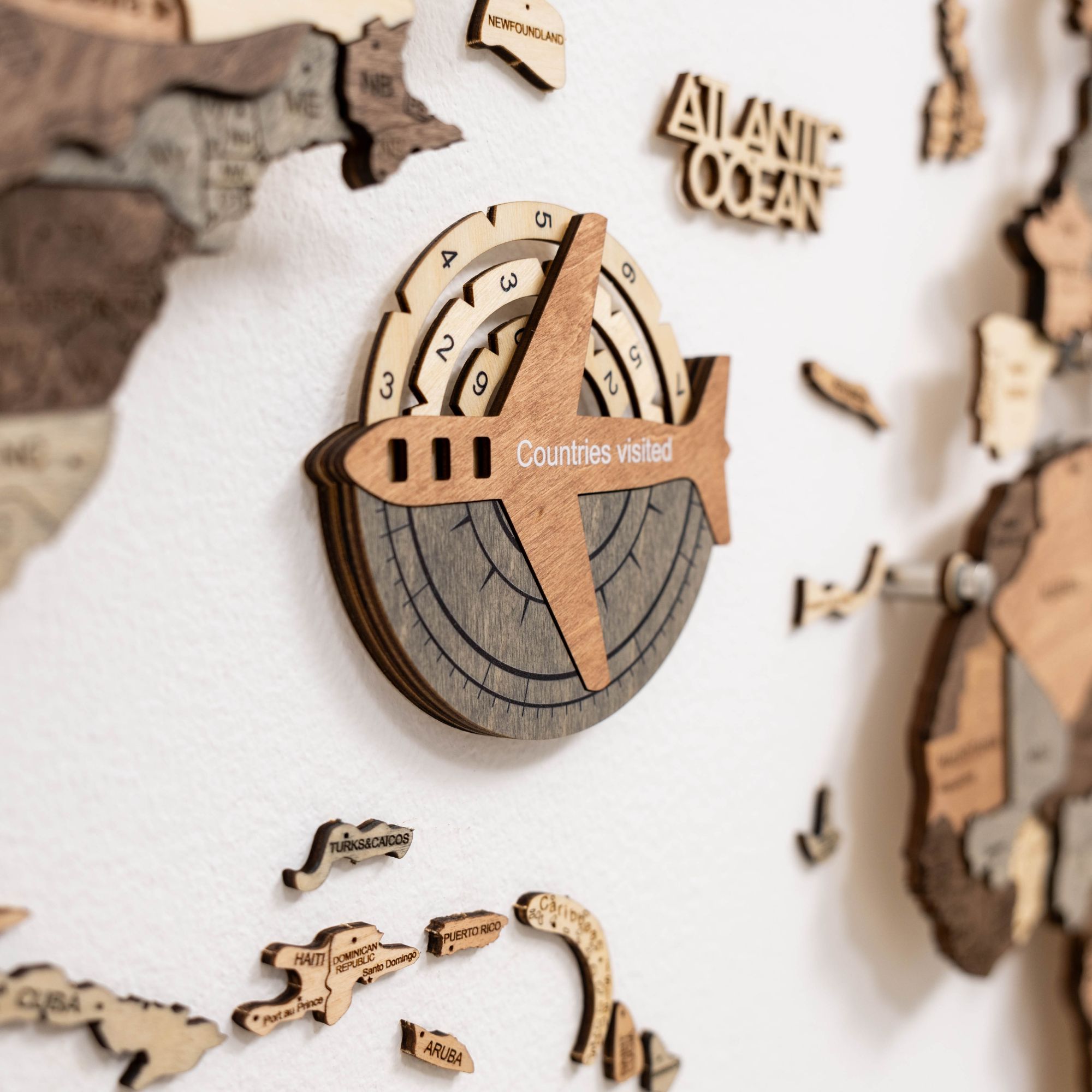 smokey finish wood map​