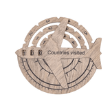 terra wooden world map