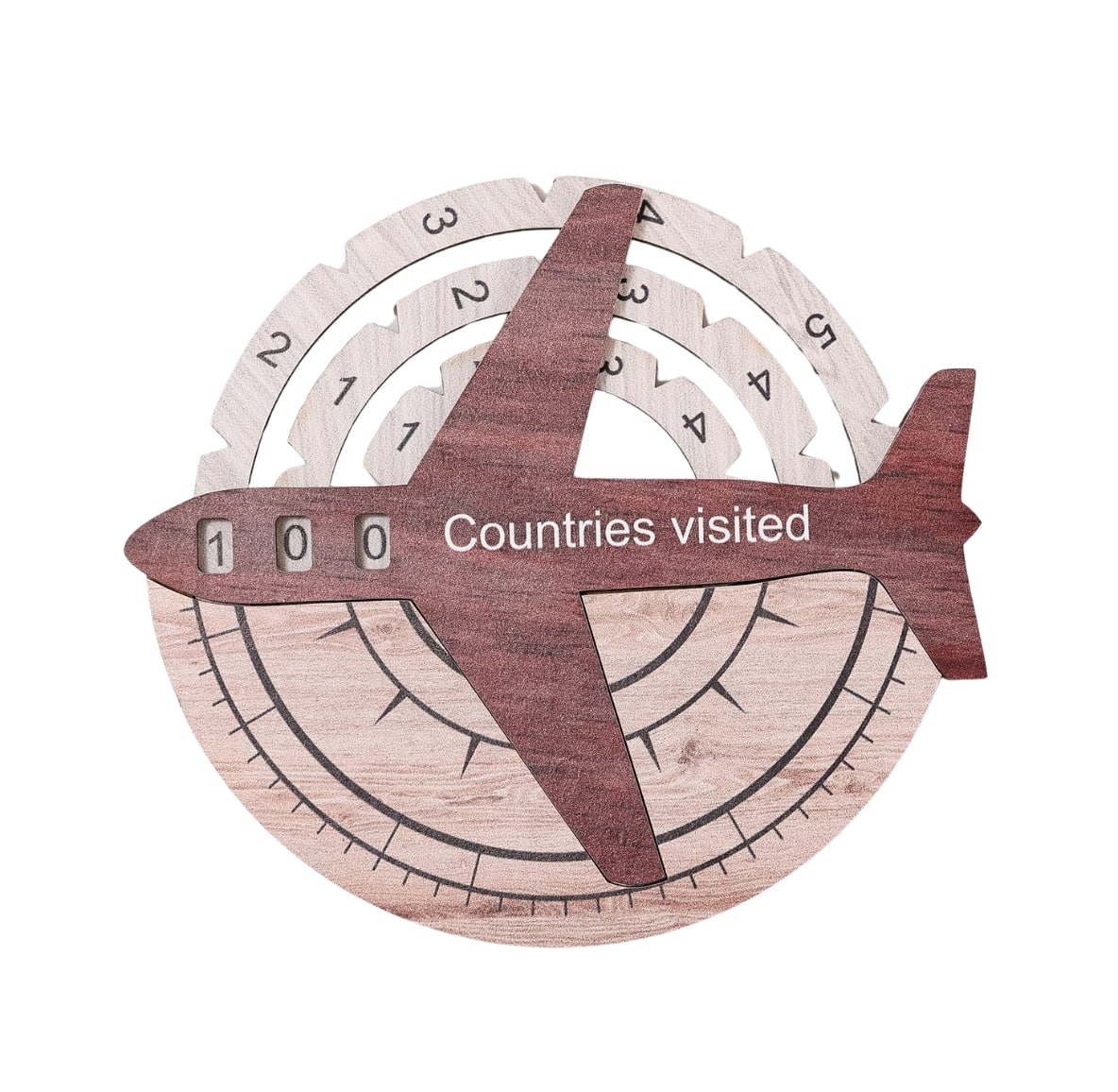Travel Tracker 3D Wooden World Map