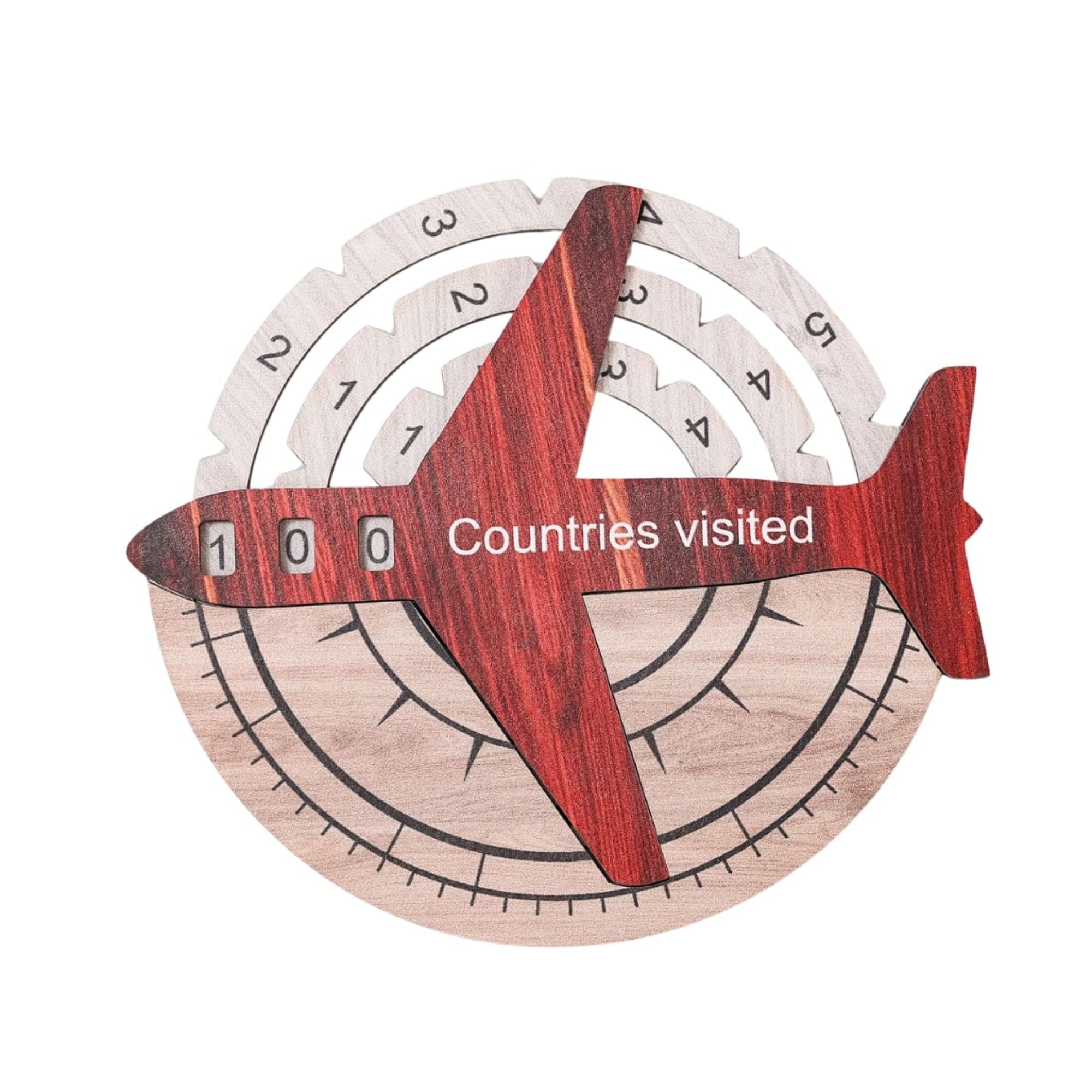 Travel Tracker 3D Wooden World Map