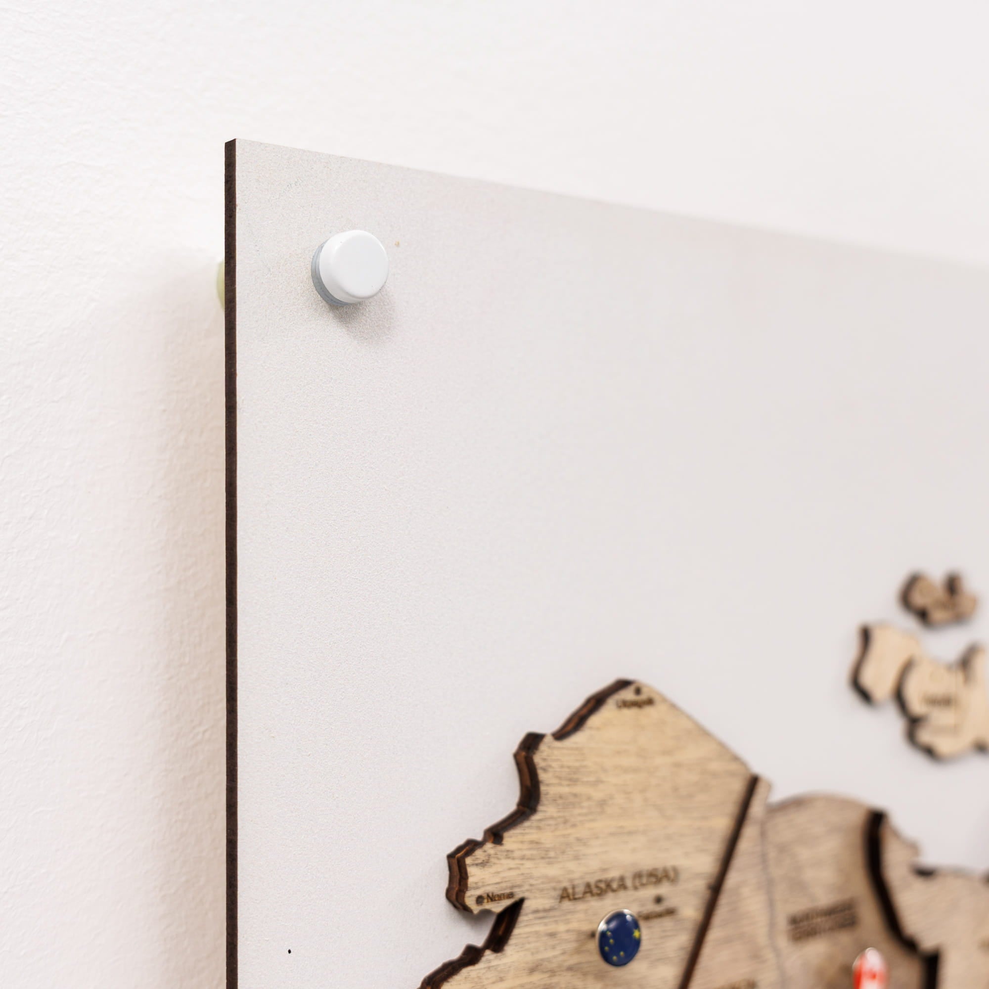 3D Wooden World Map Triptych Frameless - Terra by Enjoy The Wood 