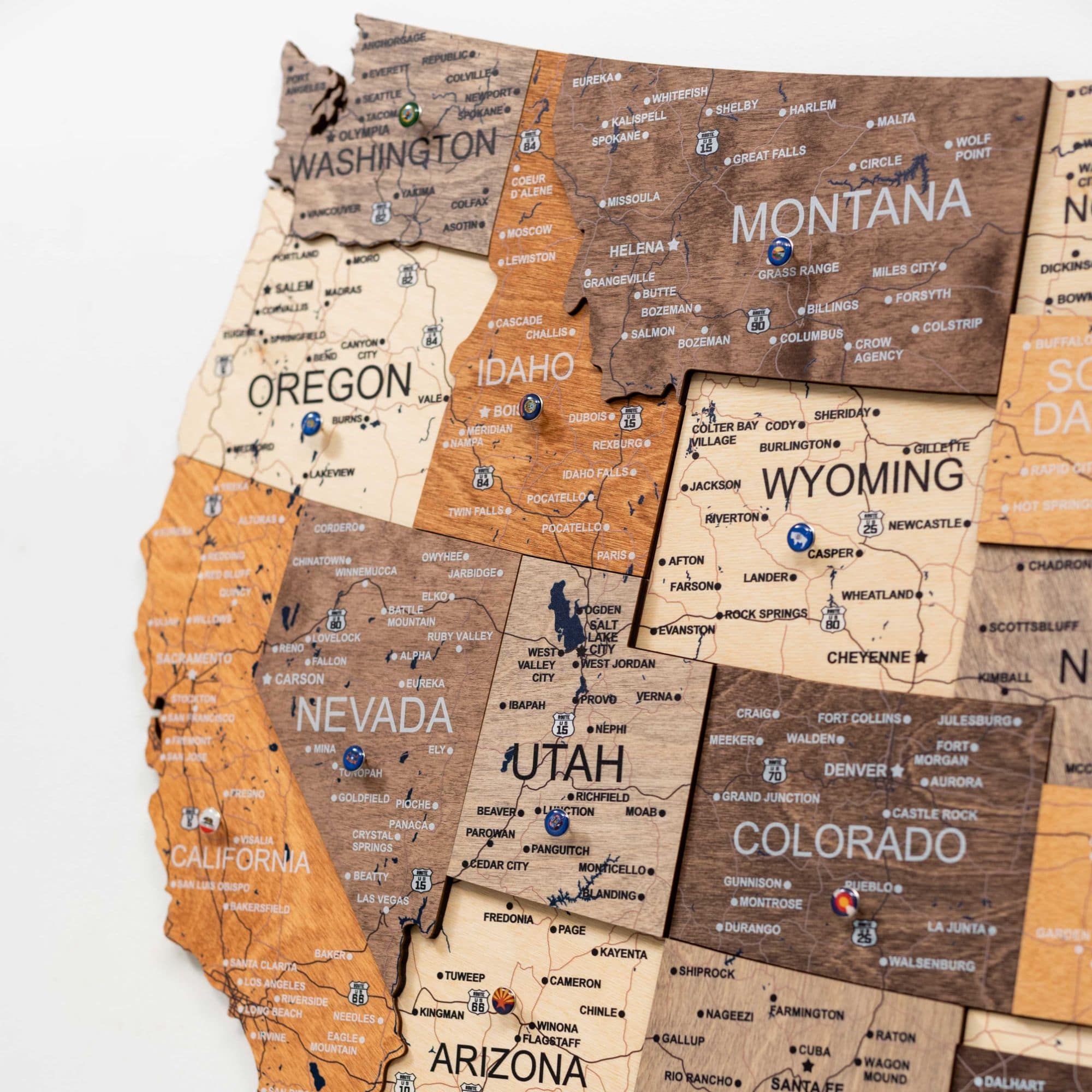 united states map with colors