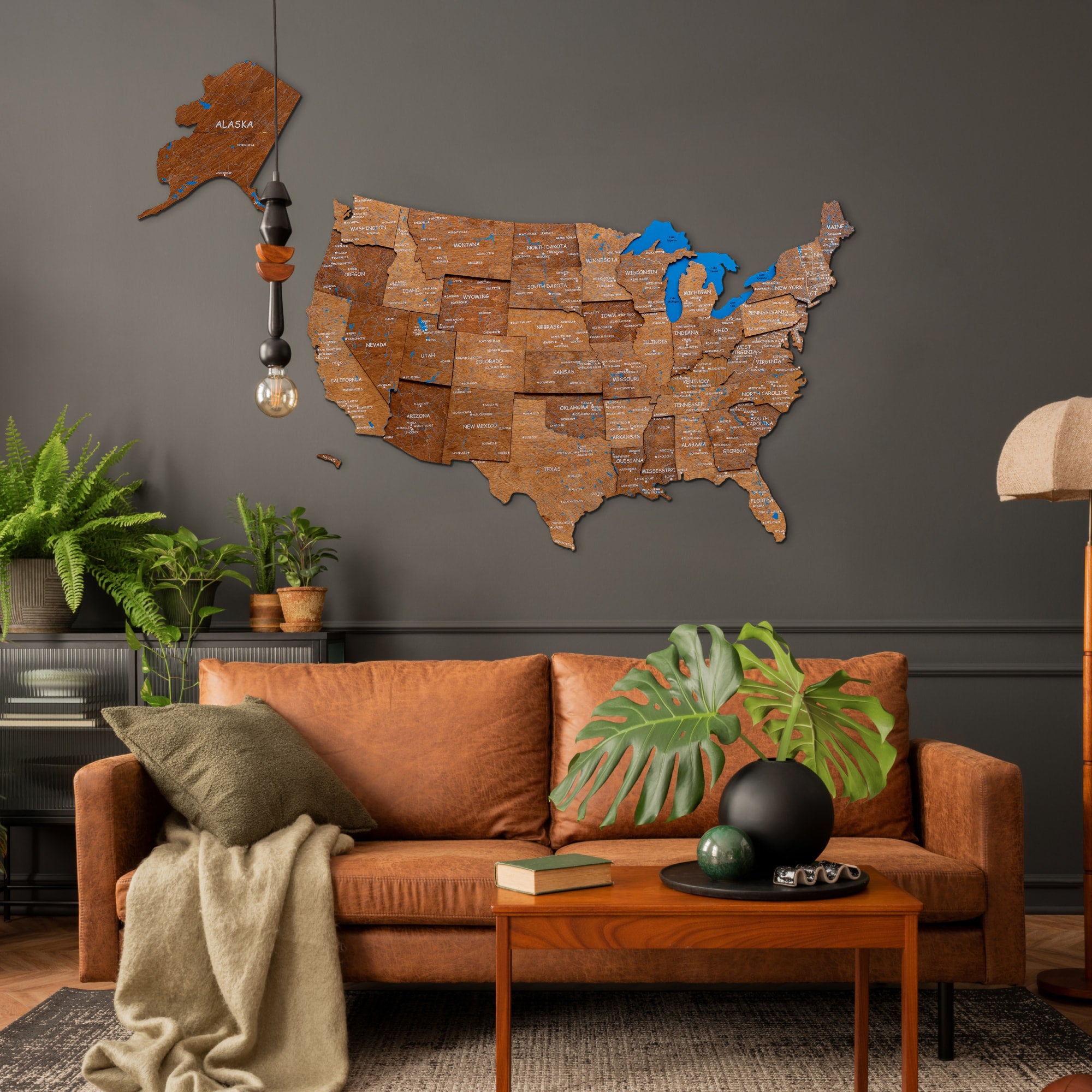 Map oak of USA