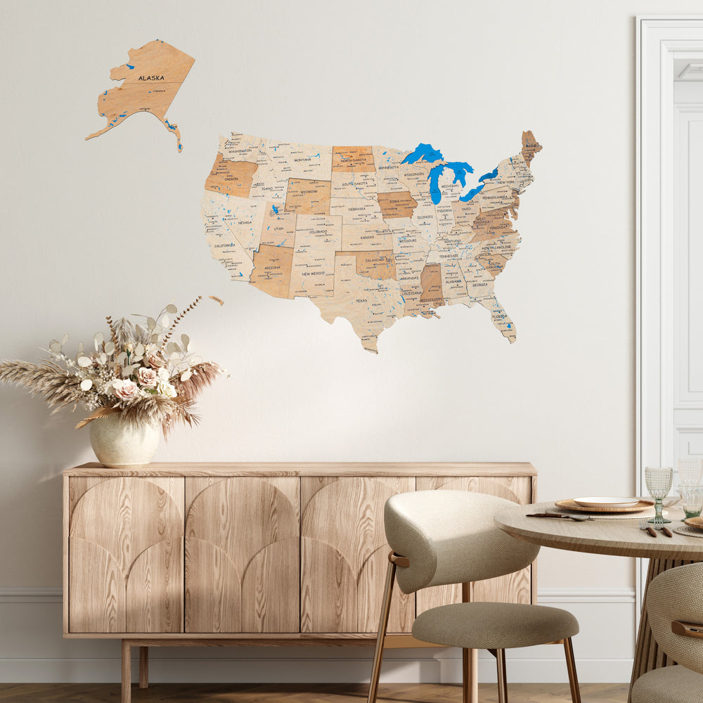 Exciting Wooden Map Of Usa Photos