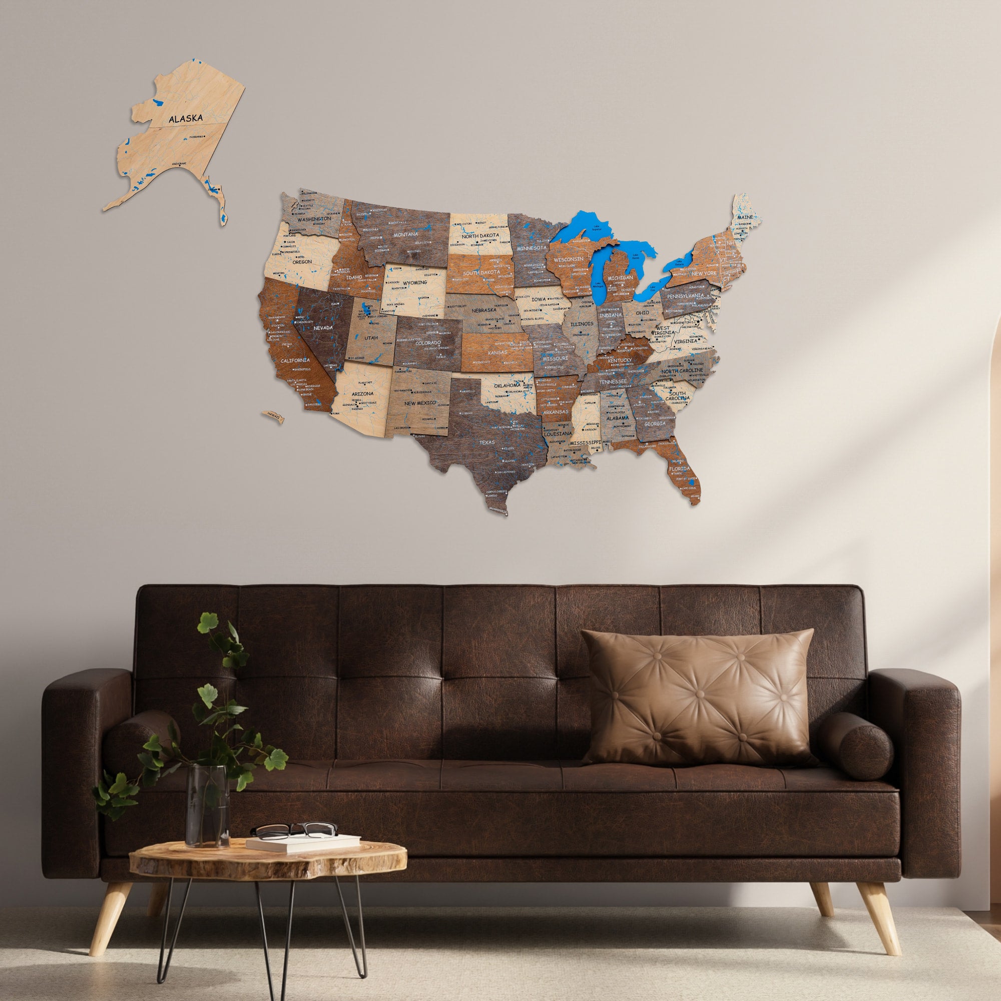 united states map with colors