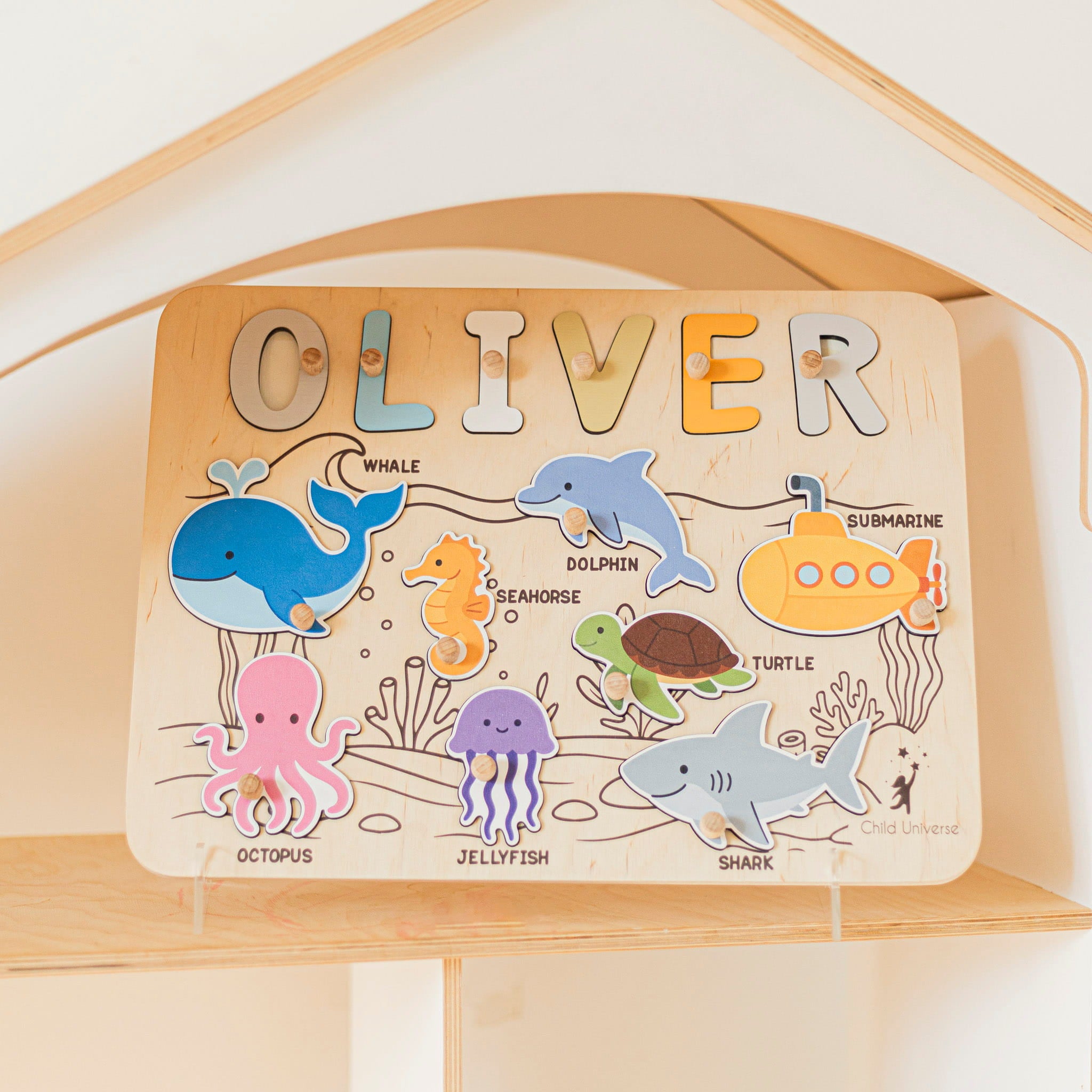 Underwater World Name Board by Enjoy The Wood 