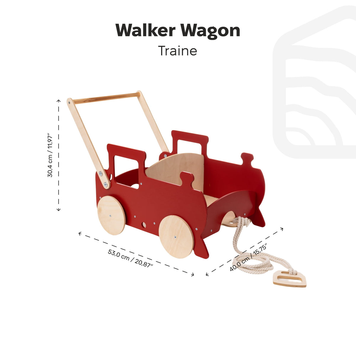 Vagón de juguete de madera - Tren