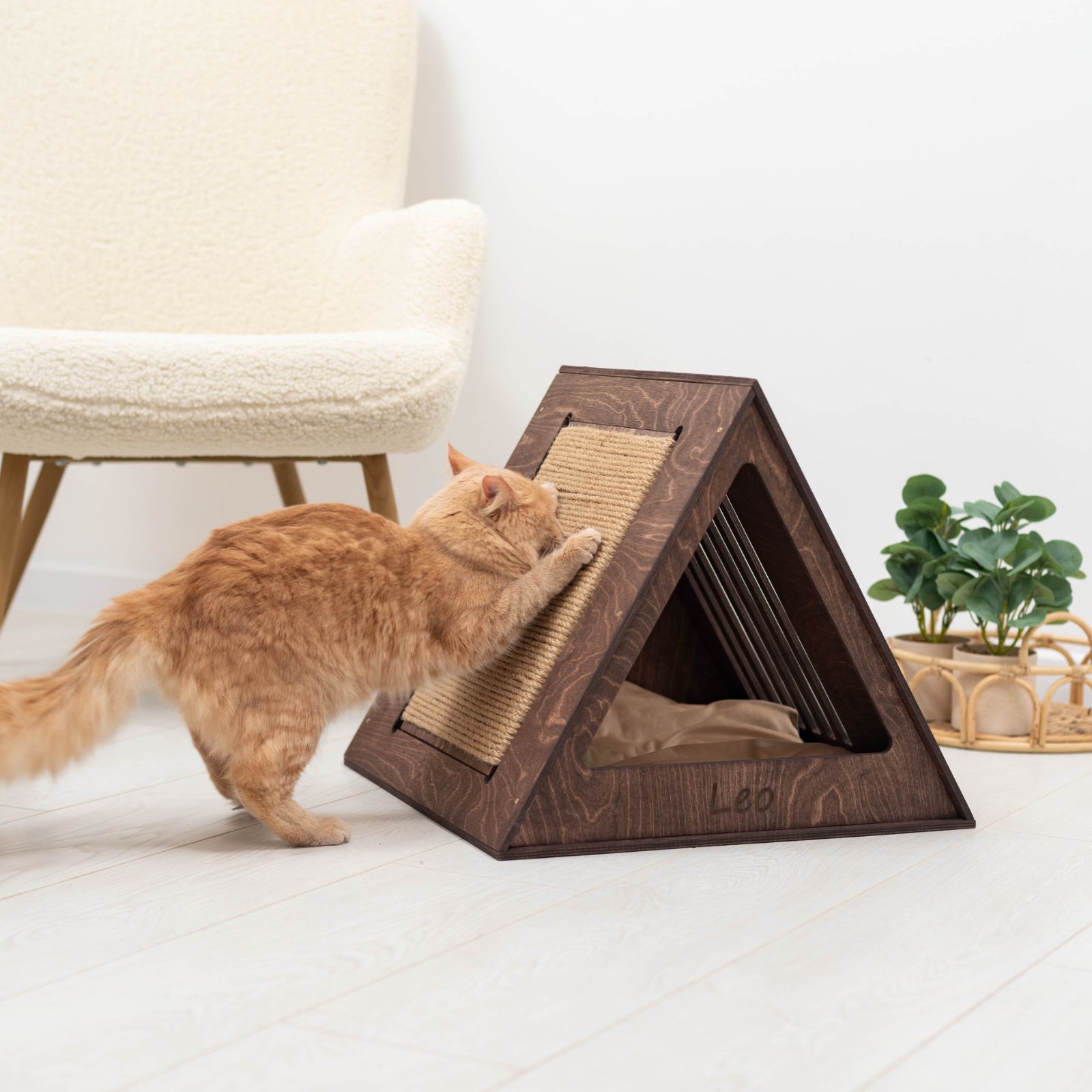 cat wood house