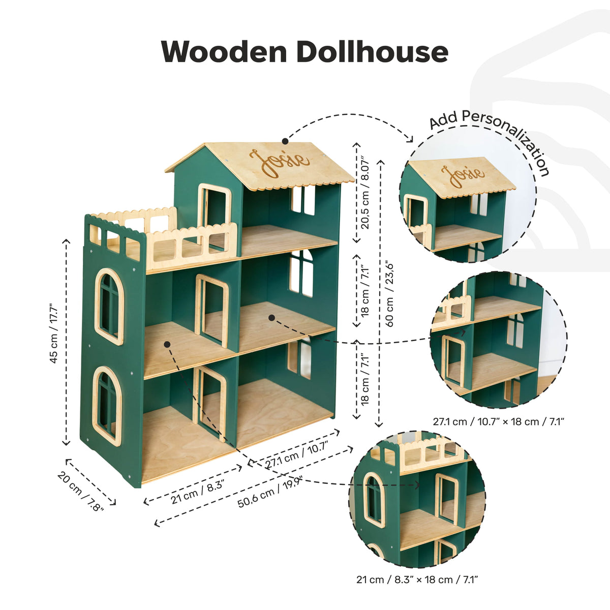 Puppenhaus aus Holz – Weiß