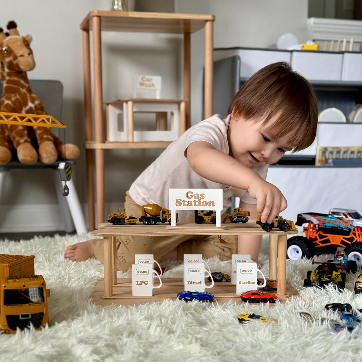 Garage de stationnement pour jouets avec ascenseur