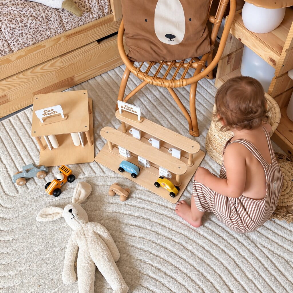 Garage de stationnement pour jouets avec ascenseur