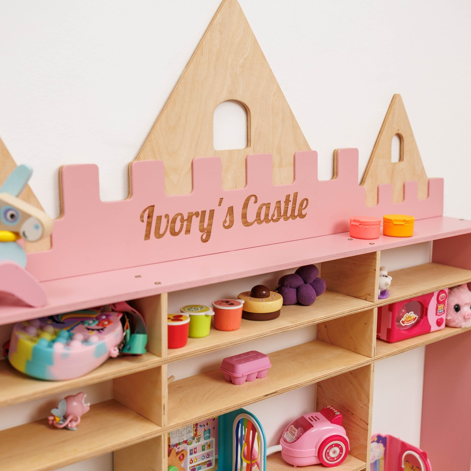 Wooden Toy Organizer - Castle