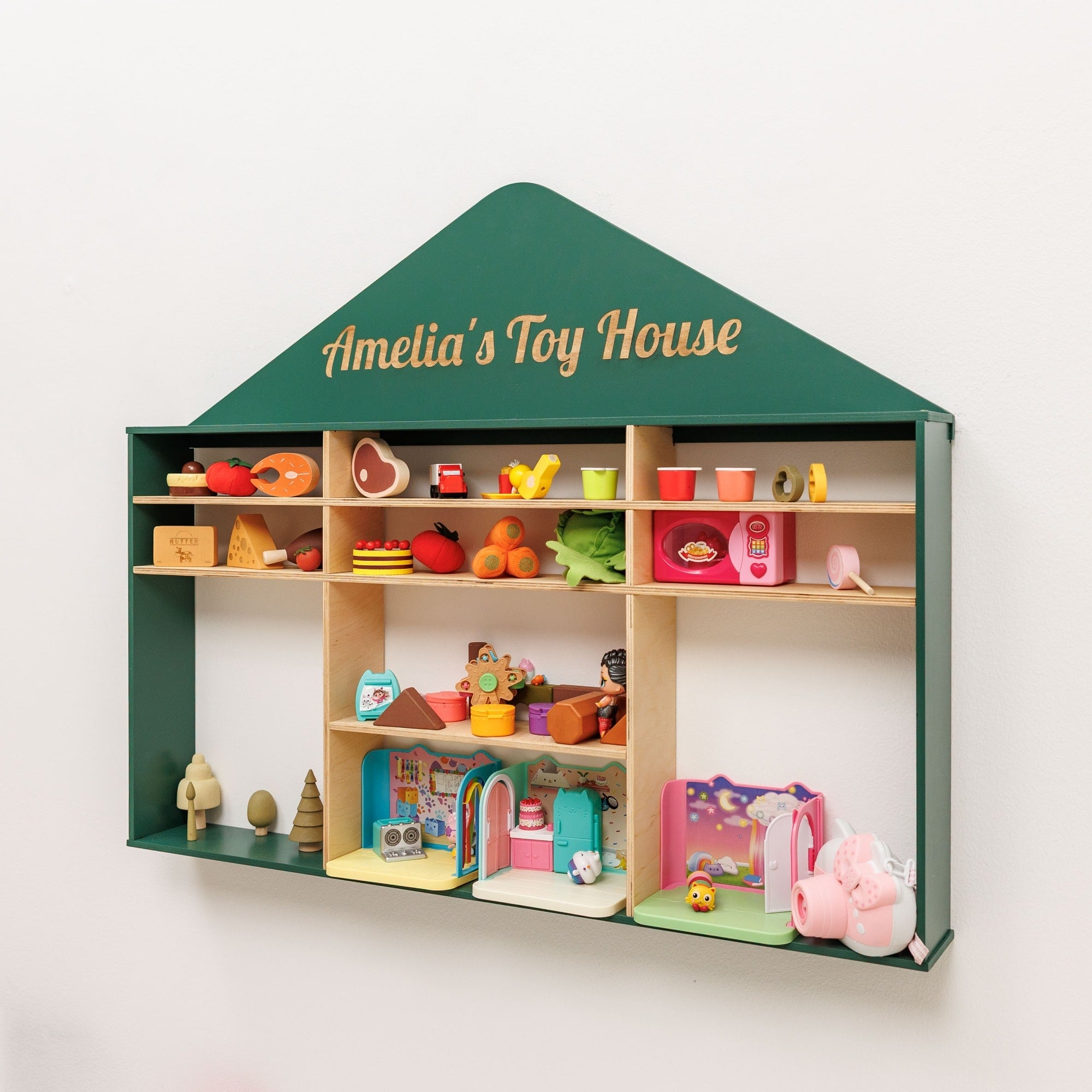 Wooden Toy Organizer - House